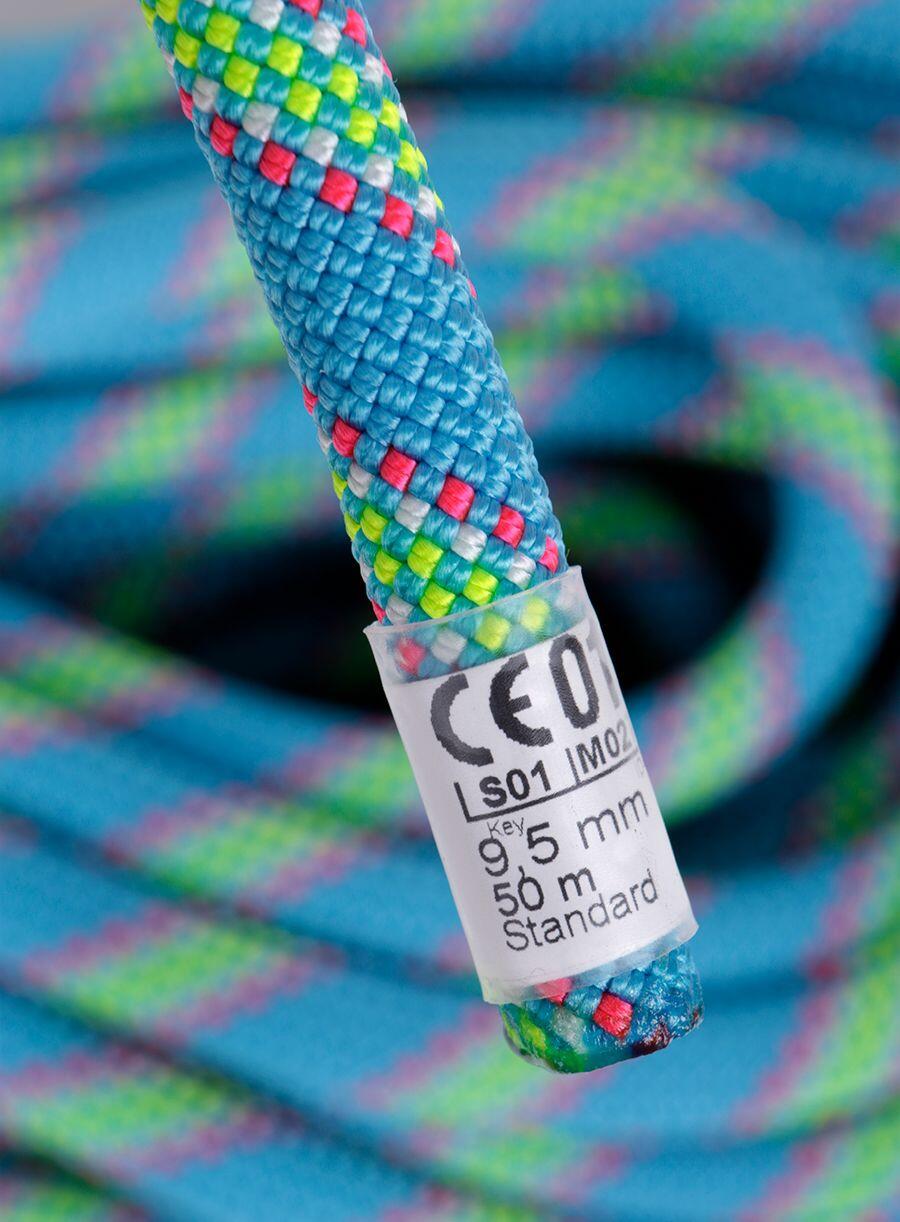 Corde d'escalade dynamique Beal Zenith 9,5 mm bleu 50 m légère et résistante 4/6
