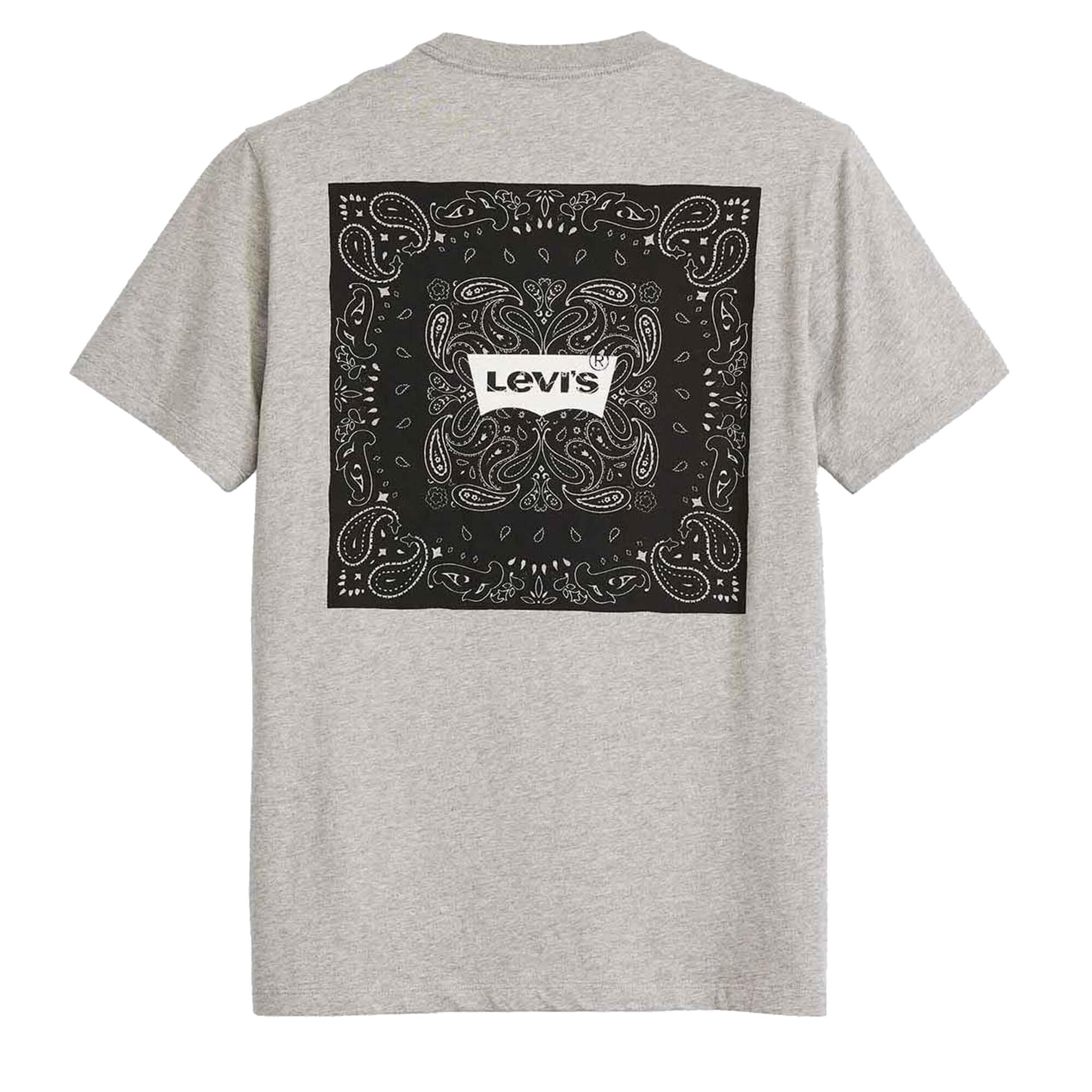 Mens Classic Bandana Print TShirt (Grey) 2/4