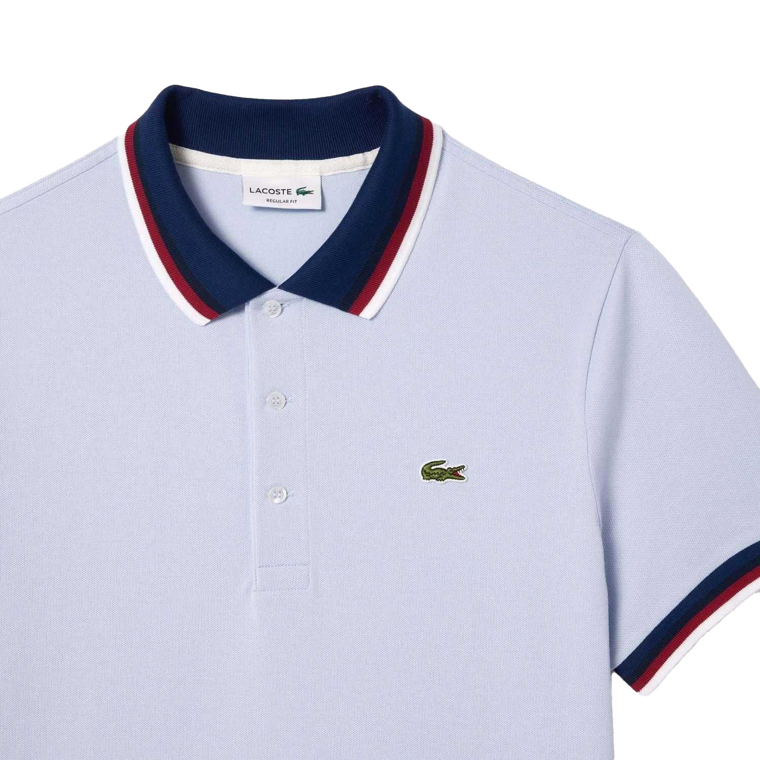 Mens Mini Pique Stretch Regular Polo Shirt (Blue) LACOSTE Decathlon