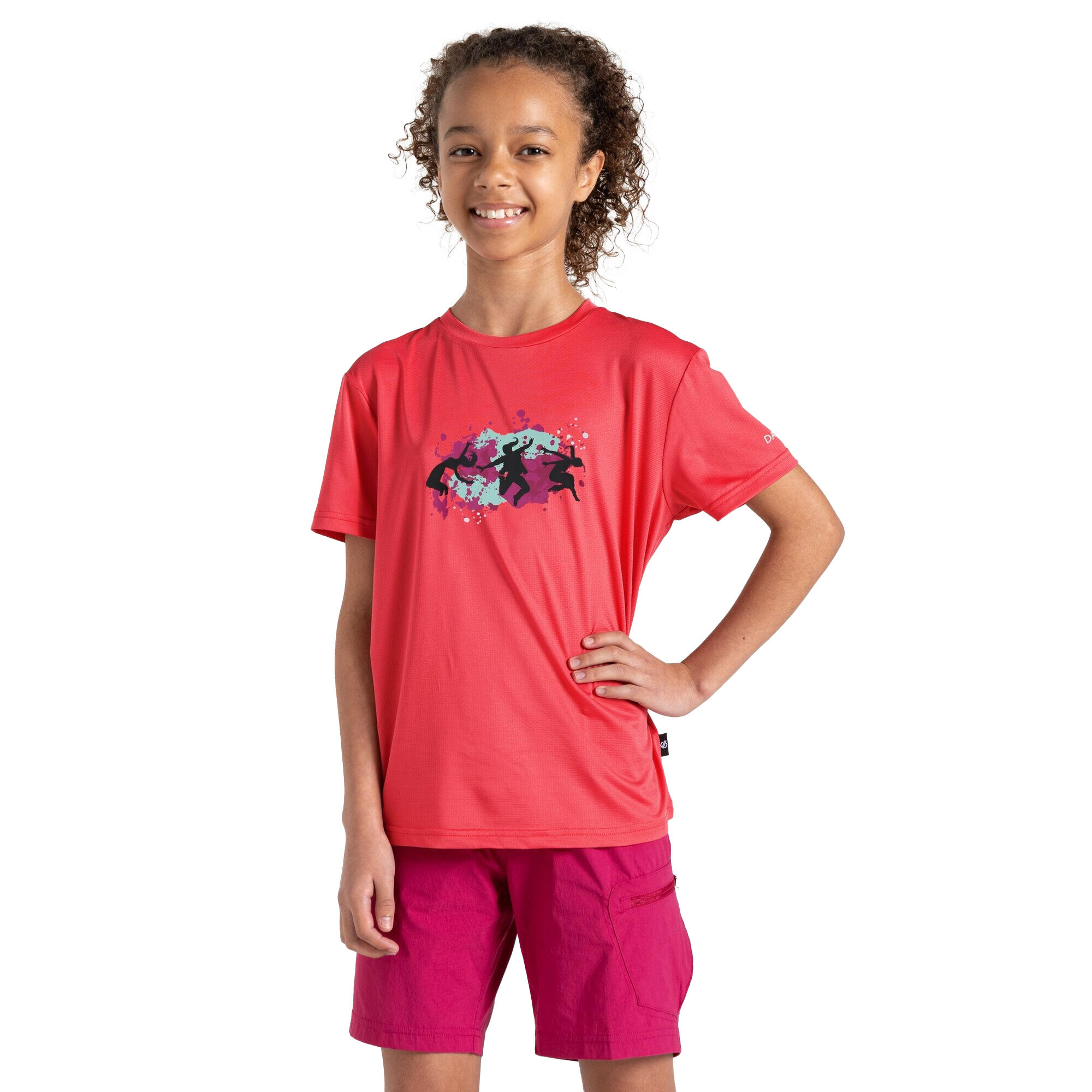 Childrens/Kids Amuse II Monkey TShirt (Neon Pink) 4/5