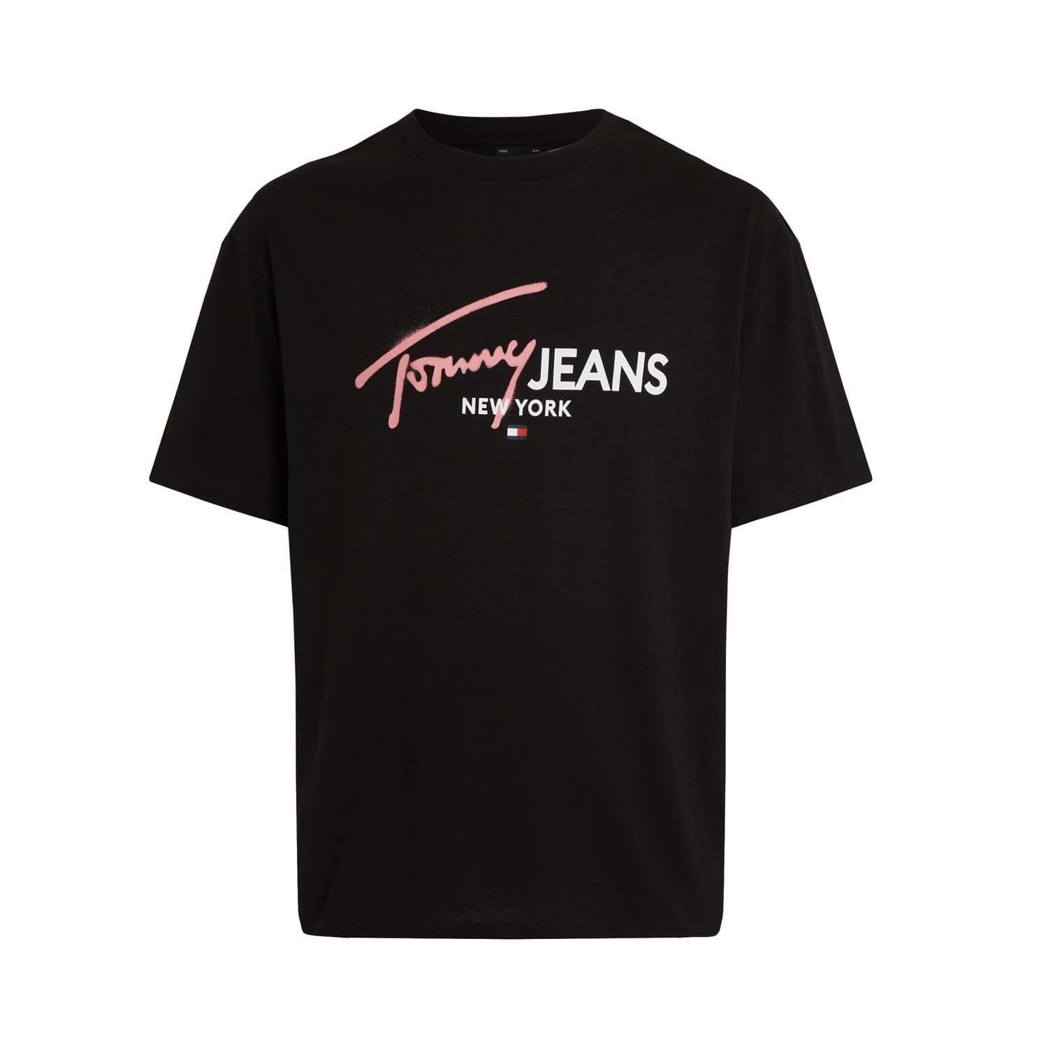 TOMMY HILFIGER Mens Spray Regular TShirt (Black)