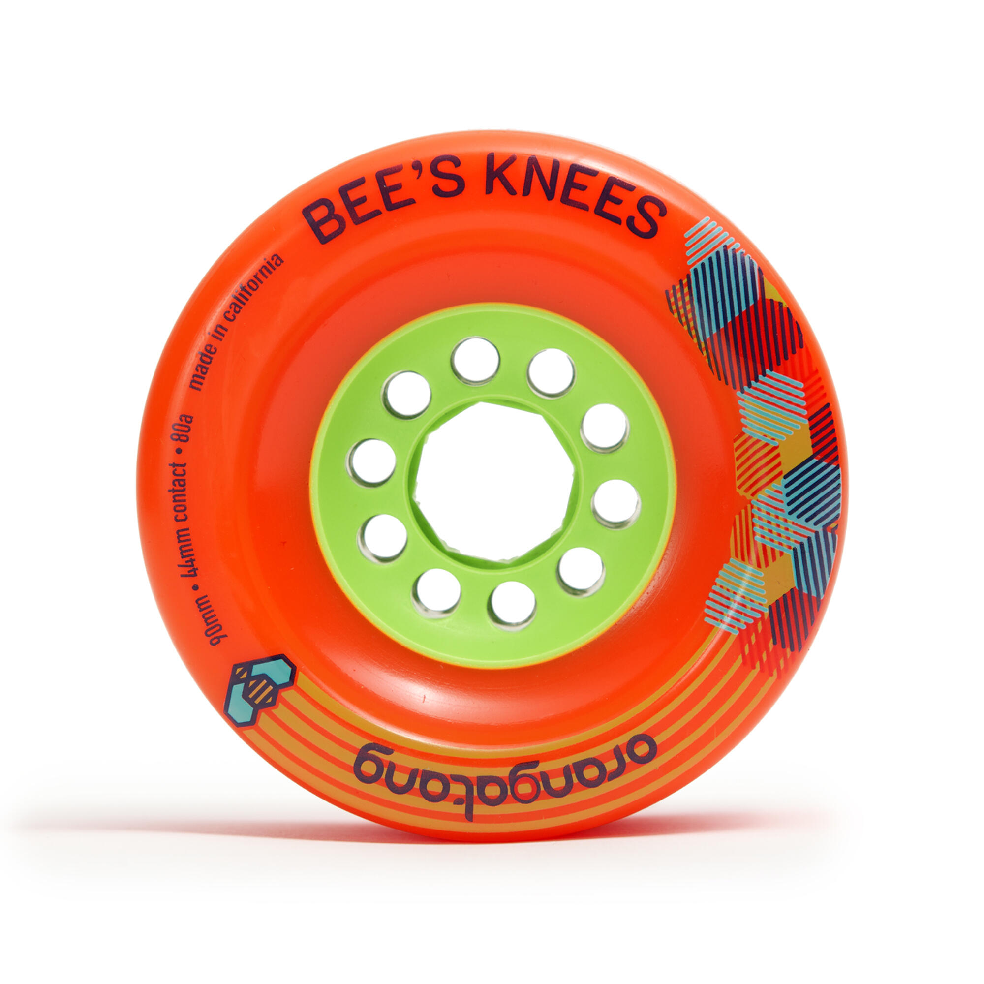 Ruote Bee's Knees 90MM 80A - Ruote per Skateboard in Arancione - Idea 2/3
