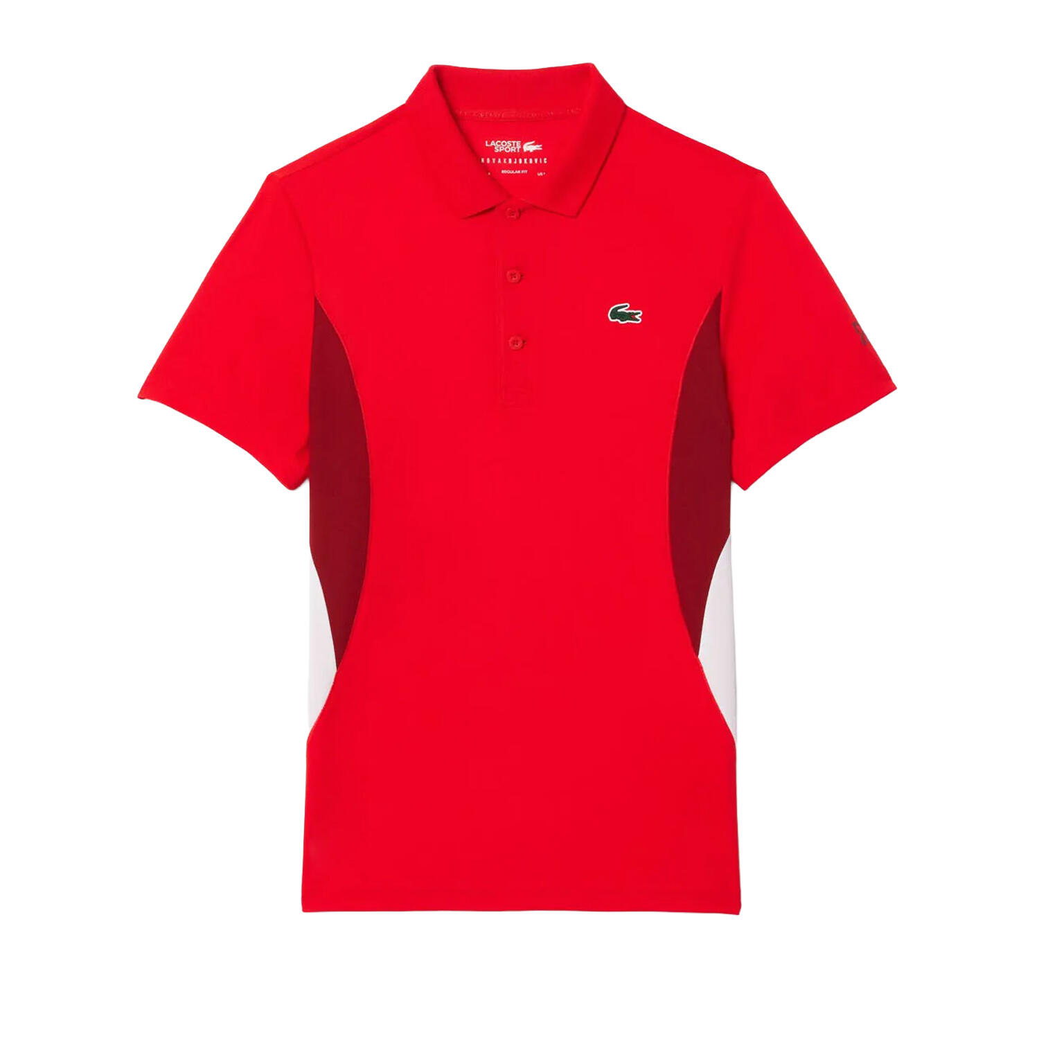 LACOSTE Mens Novak Djokovic Fan Regular Tennis Polo Shirt (Red)