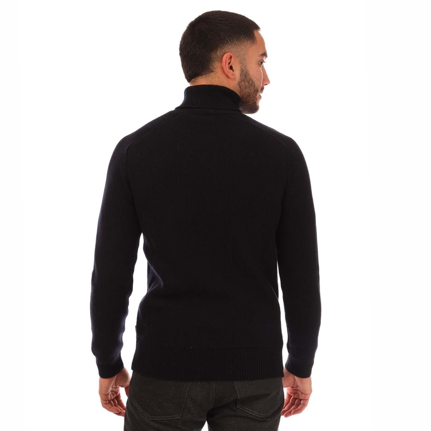 Mens Manuello Sweatshirt (Dark Blue) 3/4