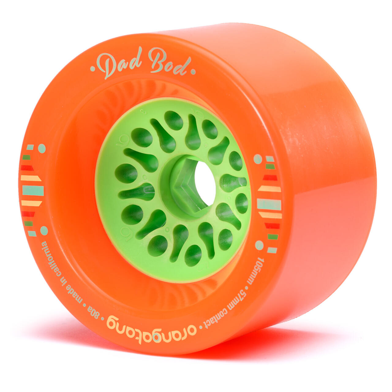 ORANGATANG DAD BOD Longboard Commuting, Carving Wheels inc JEHU Bearings 105mm/80a – Set 4