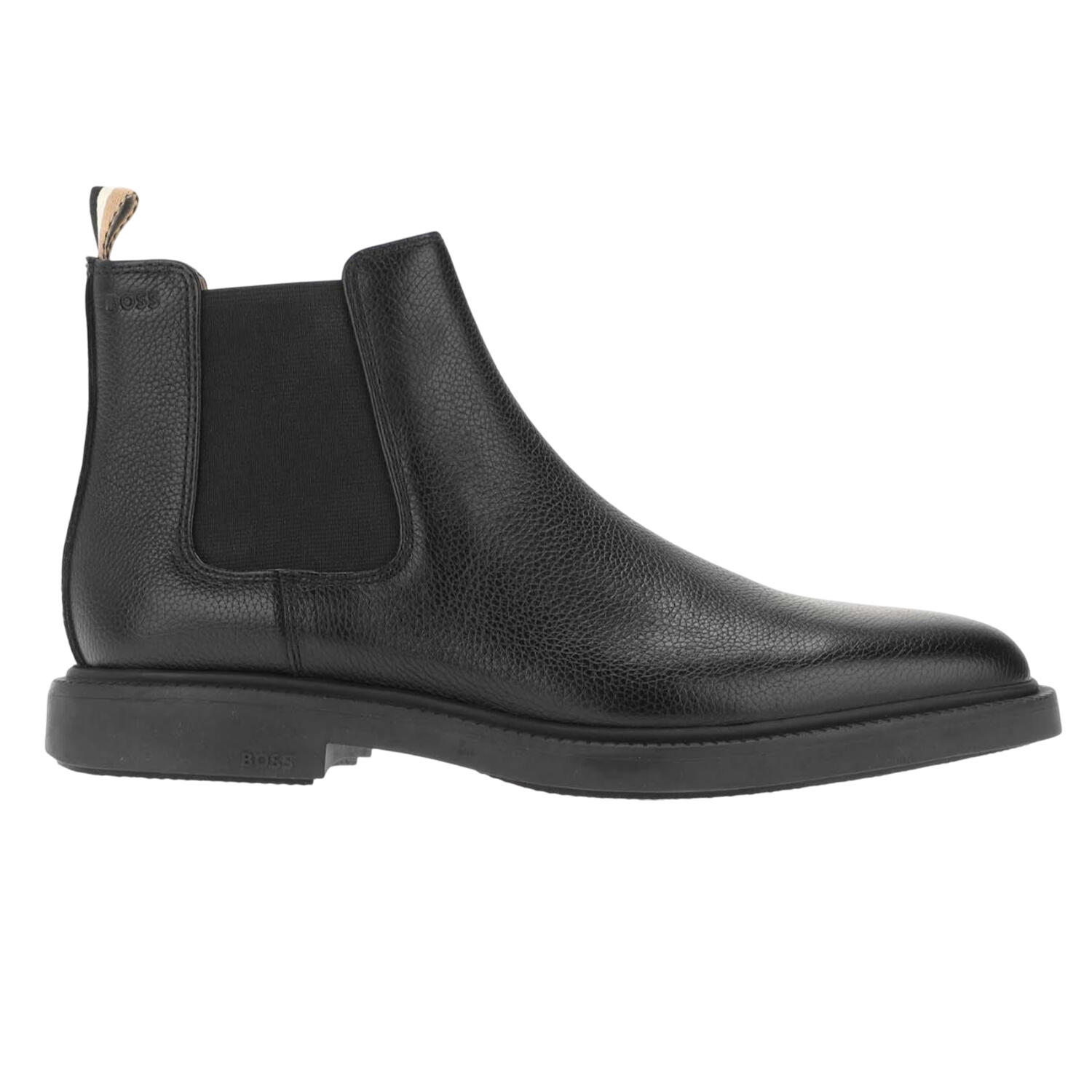 Mens Larry Leather Chelsea Boots (Black) 4/4