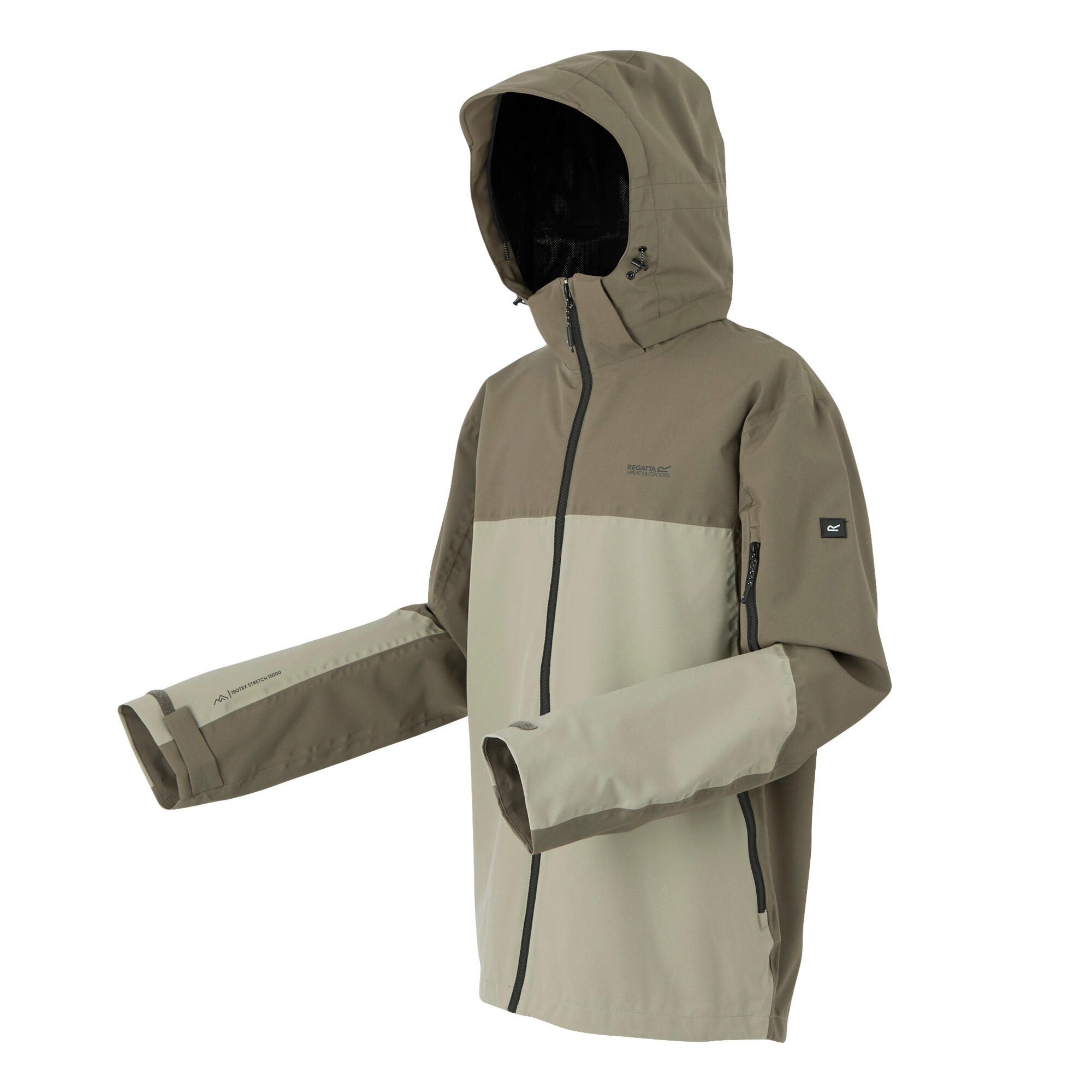 Chaqueta Impermeable Bosfield III para Hombre Dorado Arena, Copa de Árbol 3/5