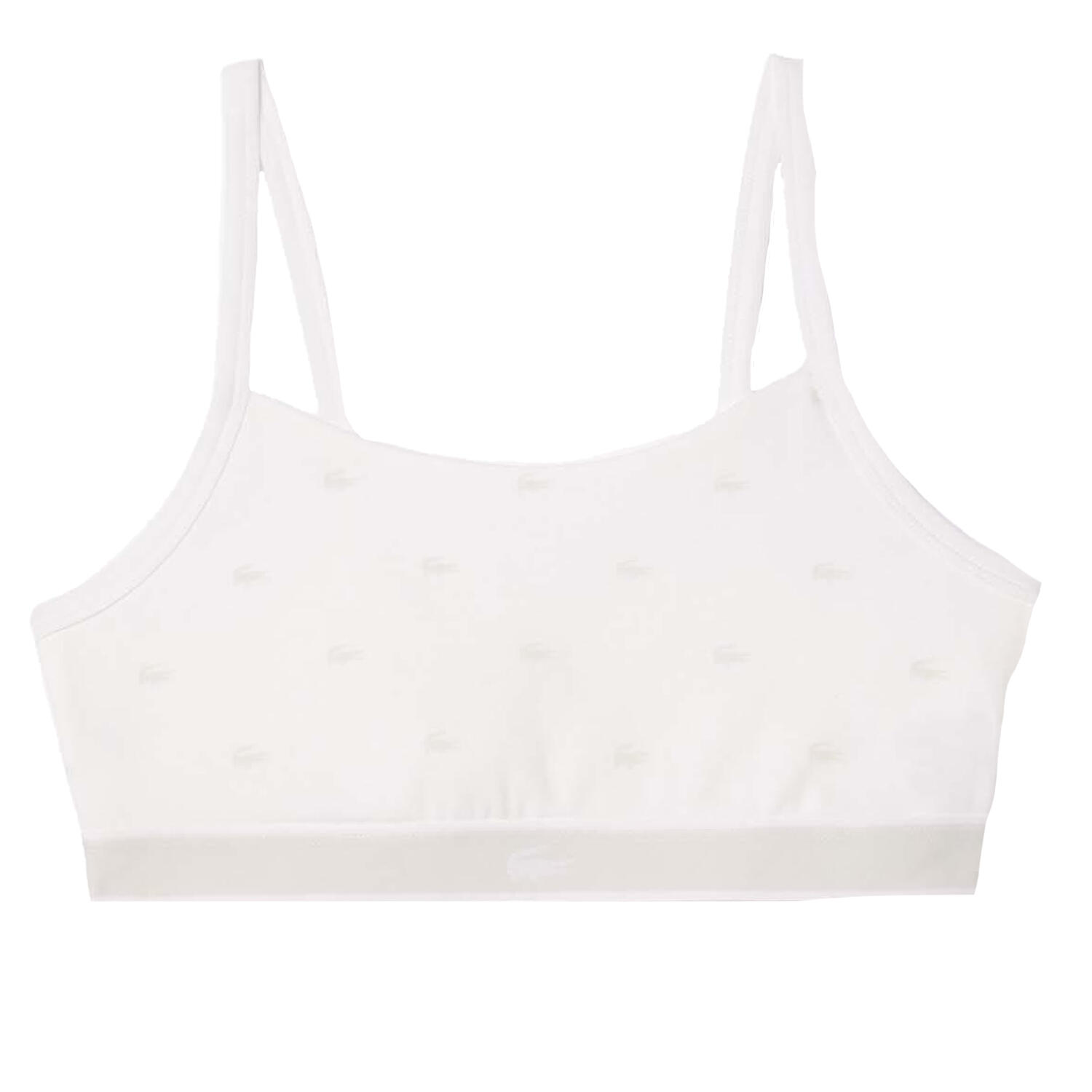 Womens/Ladies Cotton Stretch Bralette (White) 1/2