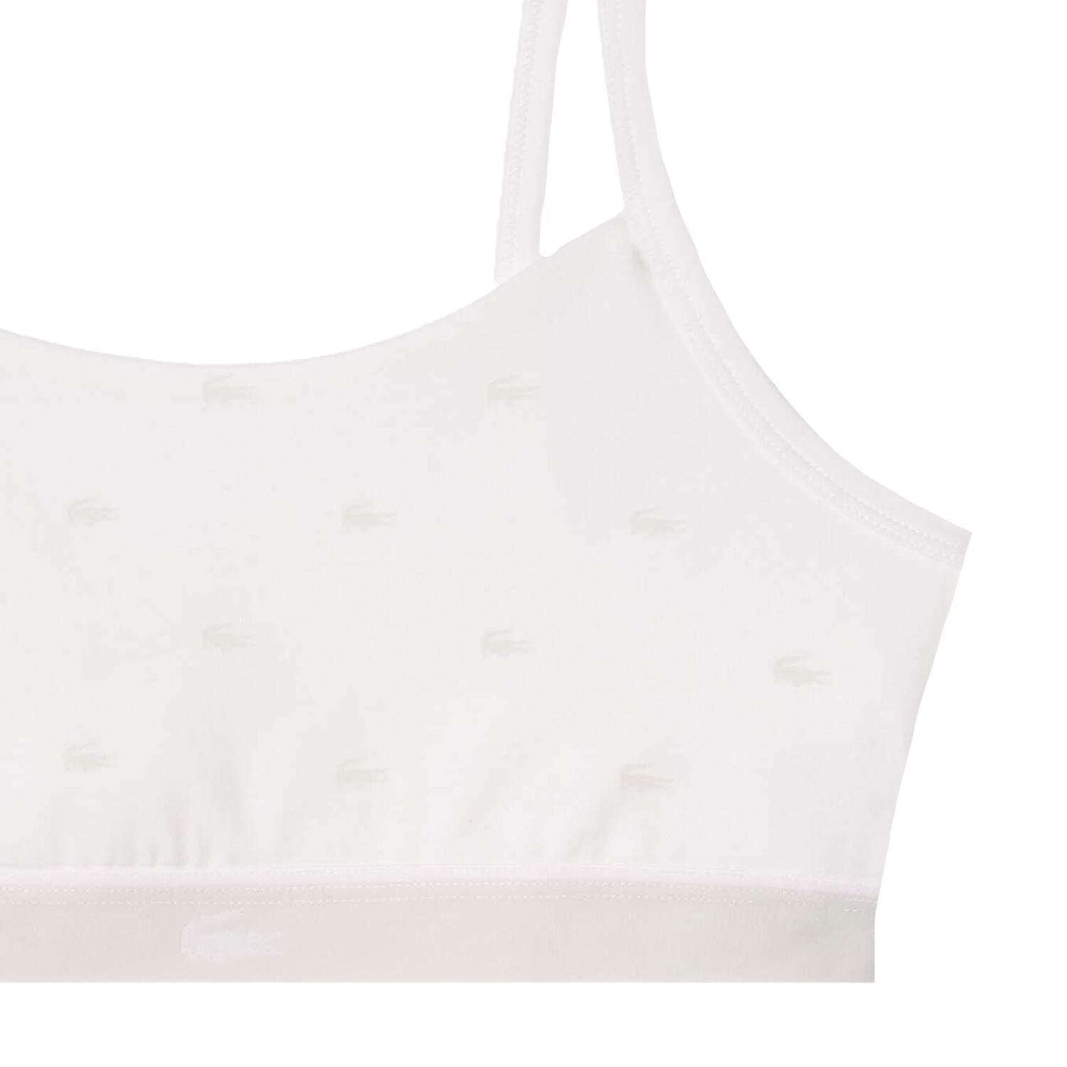 Womens/Ladies Cotton Stretch Bralette (White) 2/2