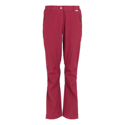 Geweldige outdoor dames geo softshell ii reguliere beenbroek (rumba-rood)