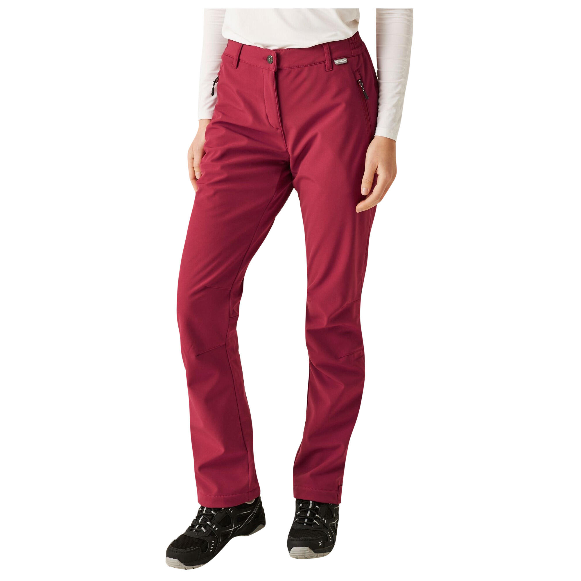 Great Outdoors Geo Pantaloni Softshell Gamba Regolare Donna Regatta Geo II Rosso 3/5