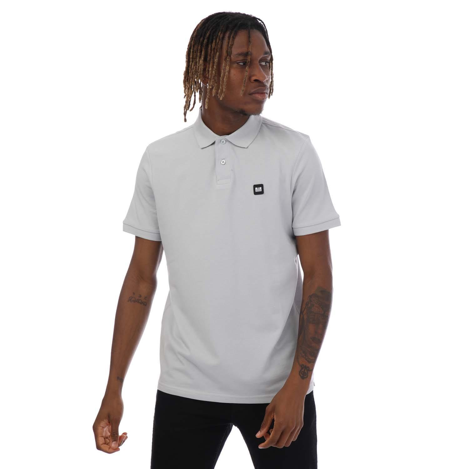 WEEKEND OFFENDER Mens Barnum Polo Shirt (Silver)