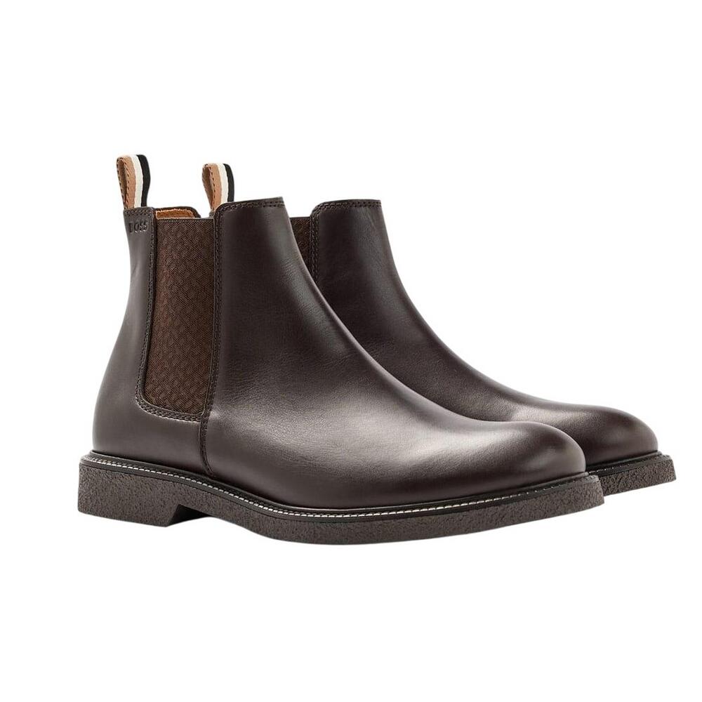 Mens Tunley Leather Chelsea Boots (Brown) 4/4