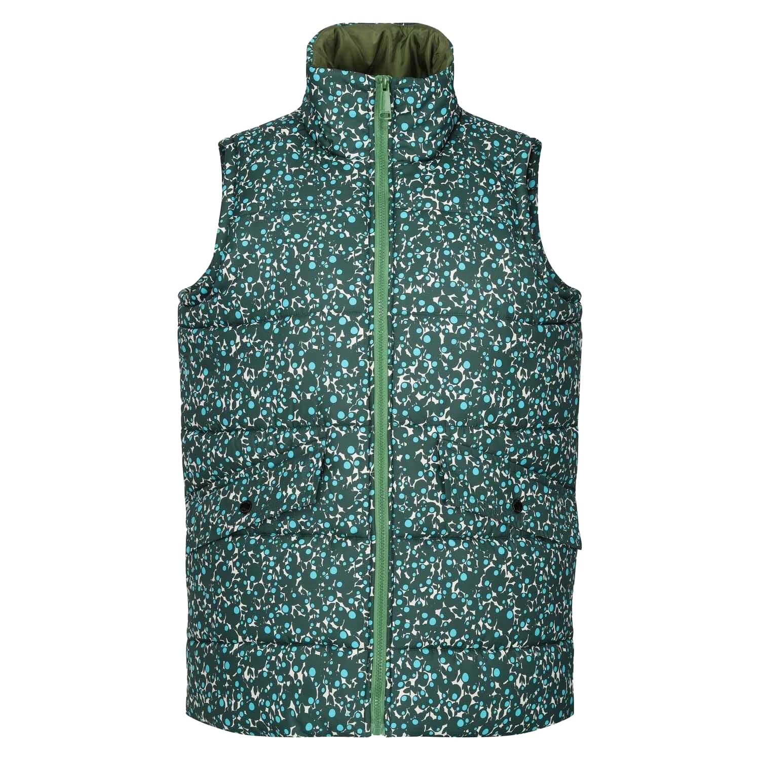 Womens/Ladies Orla Kiely Abstract Padded Gilet (Green) 1/3