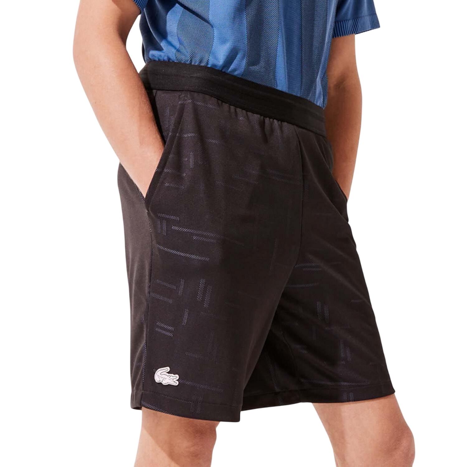 Mens Jacquard Tennis Shorts (Black) 4/4