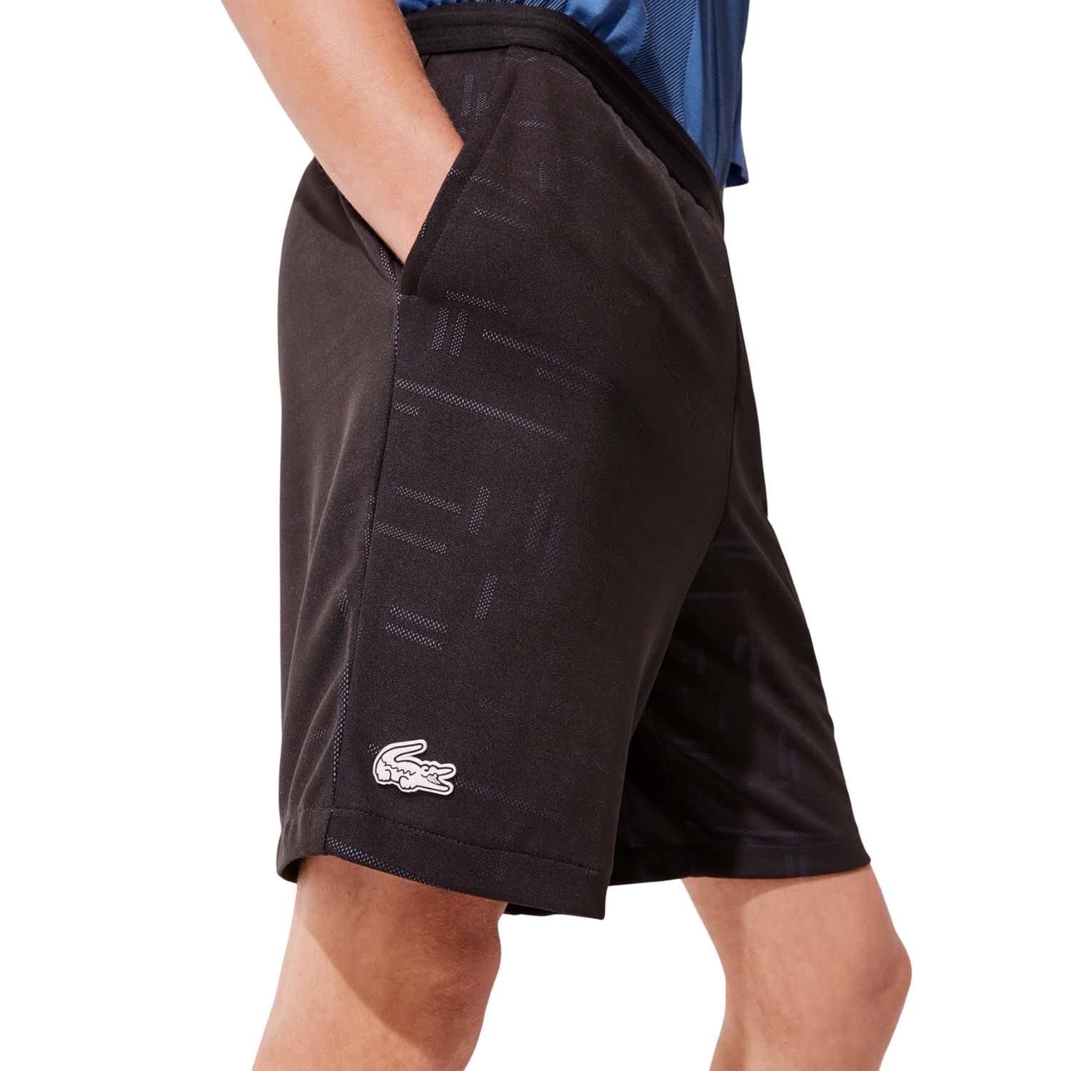 Mens Jacquard Tennis Shorts (Black) 2/4