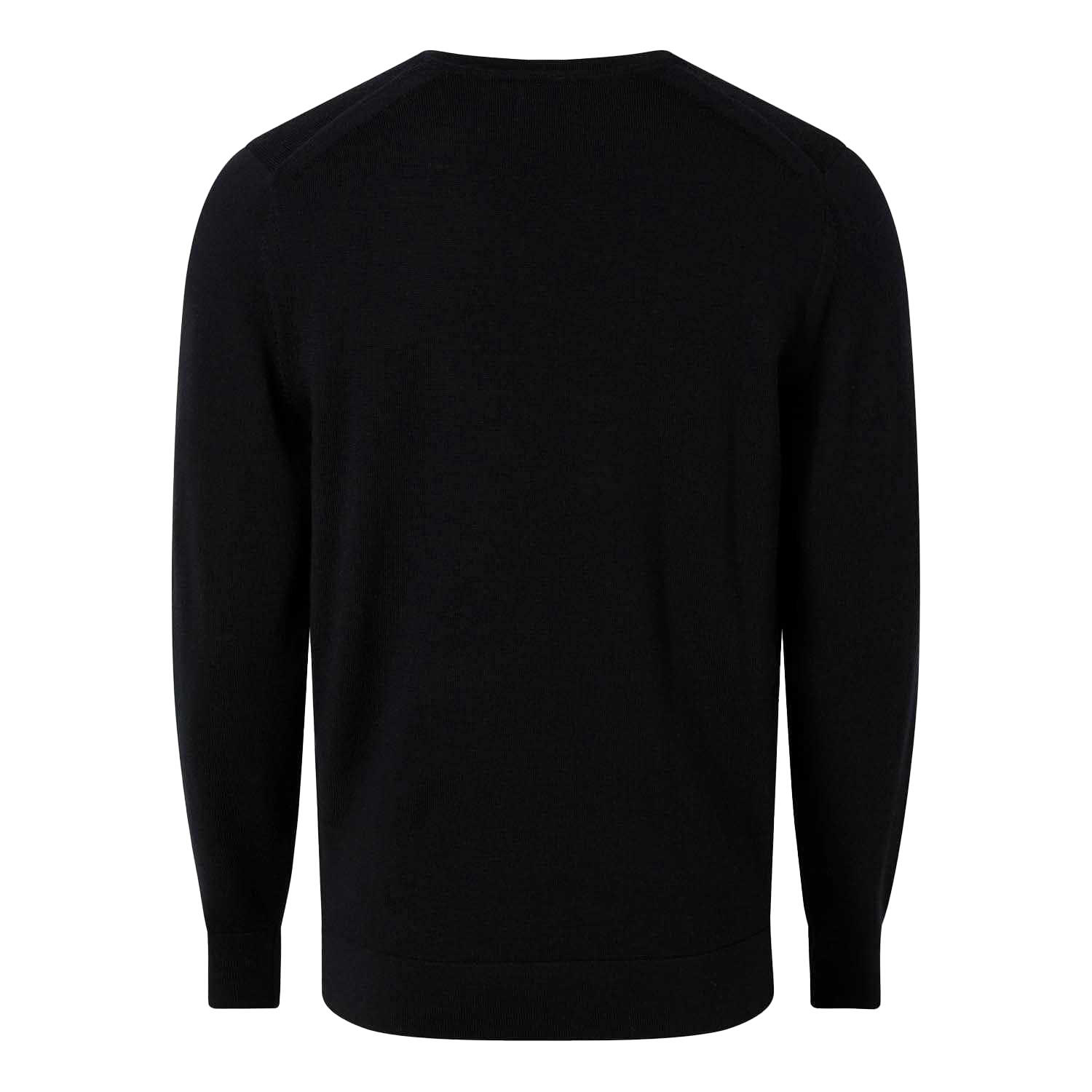 Mens Merino Wool Jumper (Black) 2/4