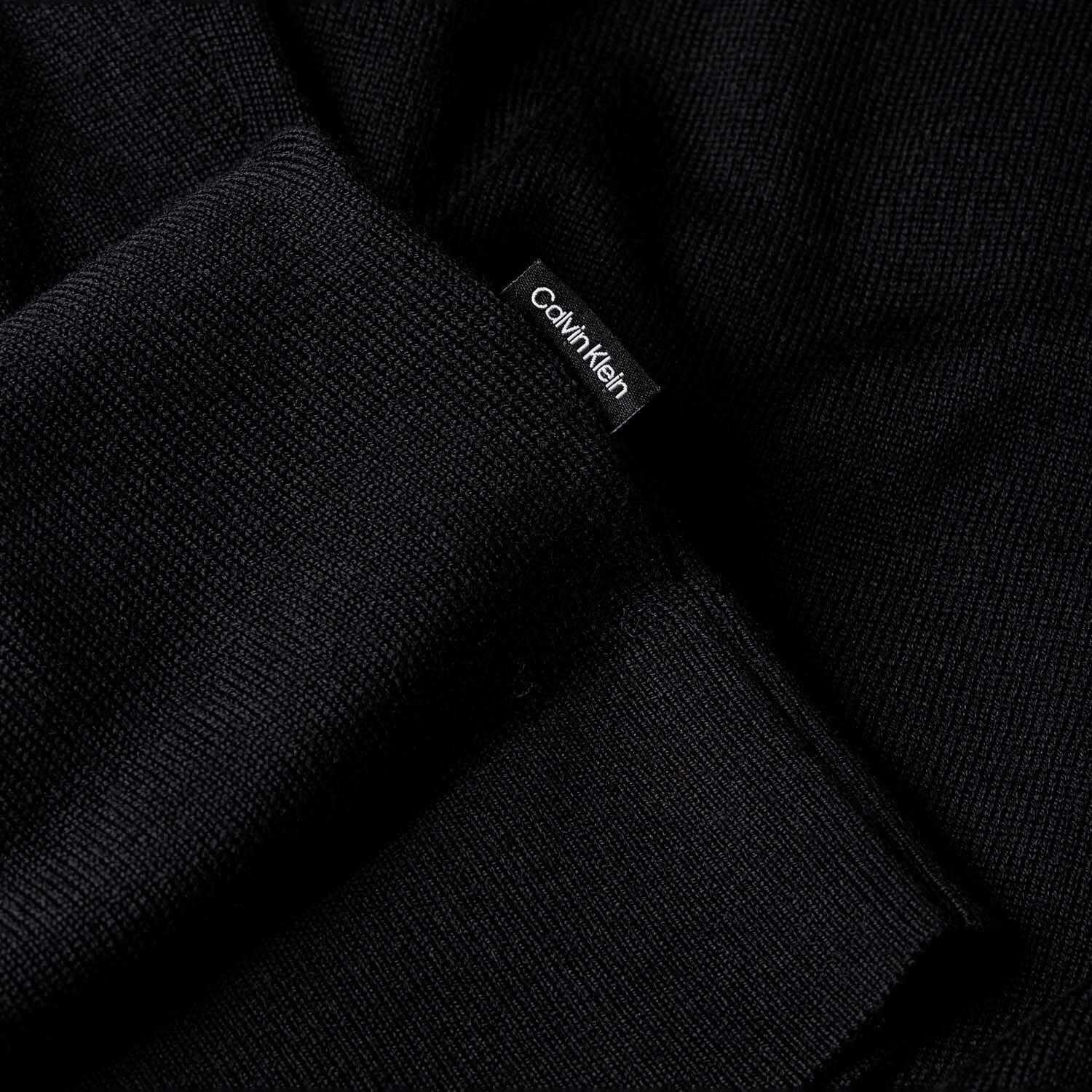 Mens Merino Wool Jumper (Black) 3/4