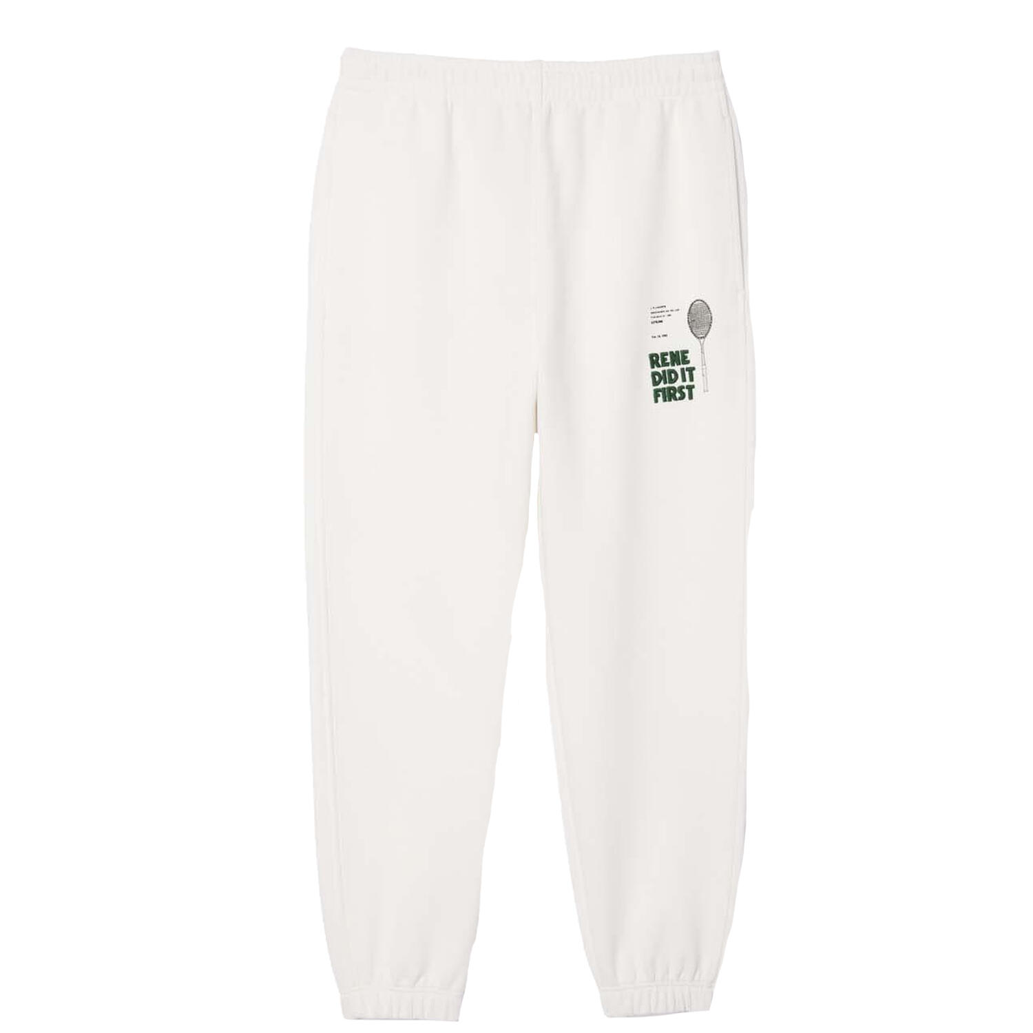 Unisex Adult Pique Relaxed Fit Jogging Bottoms (Cream) 1/2