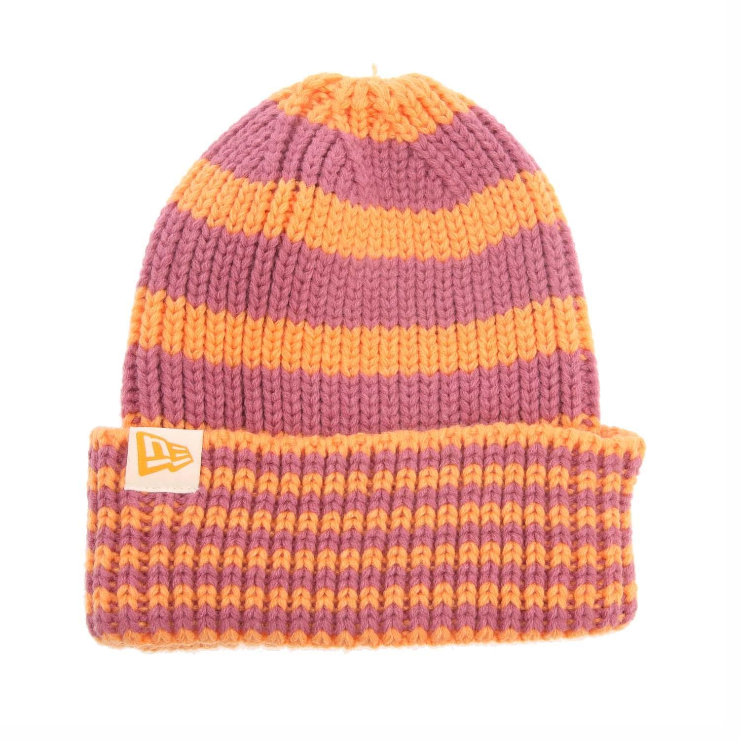 NEW ERA Stripe Knitted Beanie (Orange)
