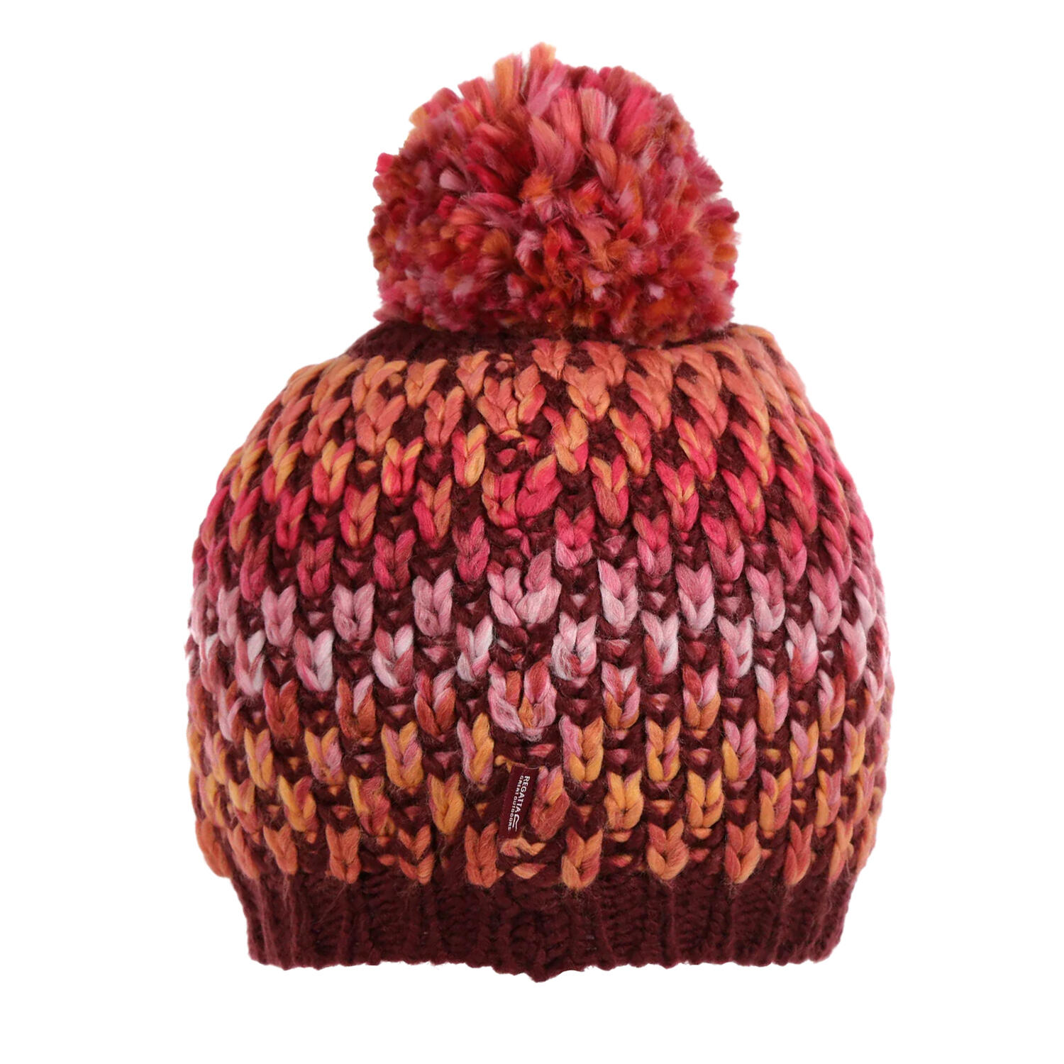 Childrens/Kids Bitsie V Bobble Beanie (Burgundy) 2/3