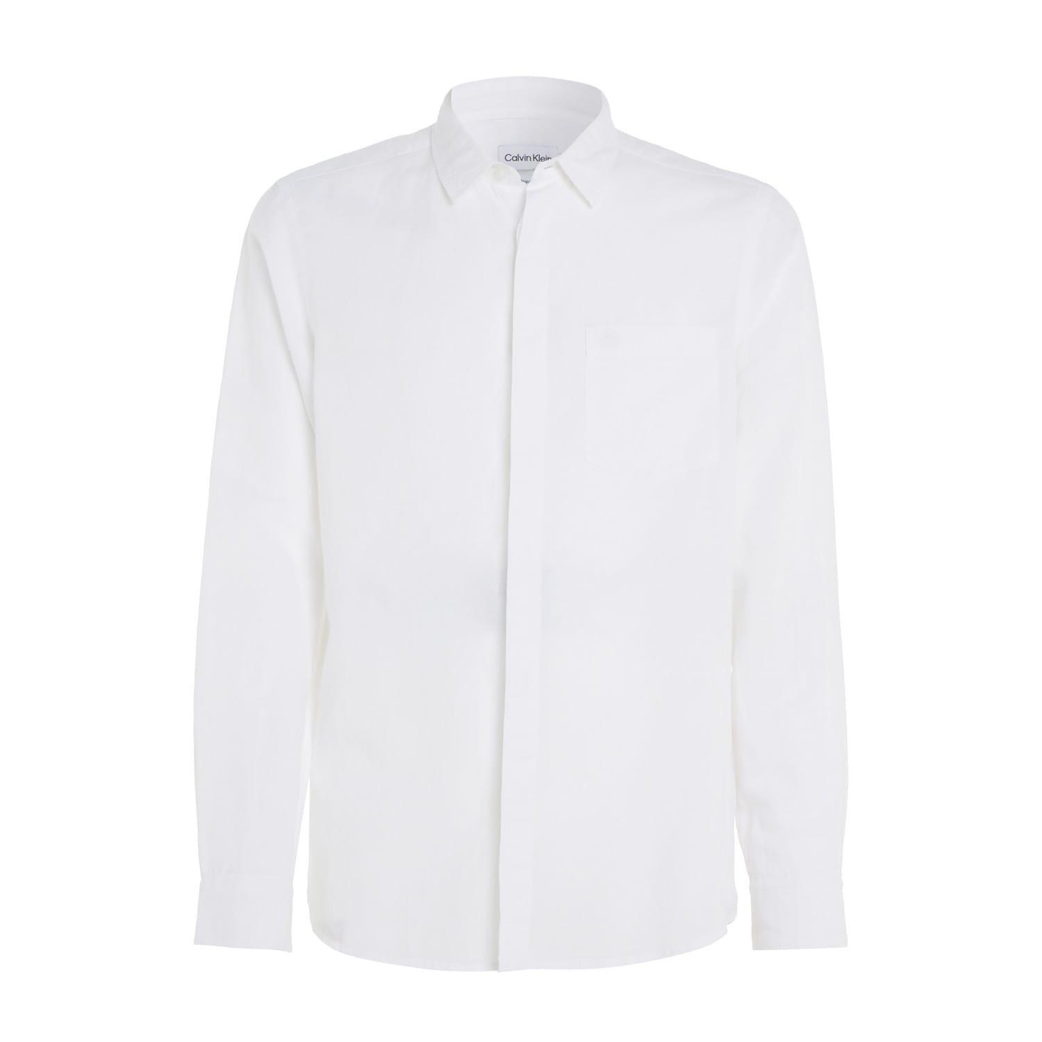 Mens Cotton Lined Regular Shirt (White) 1/4