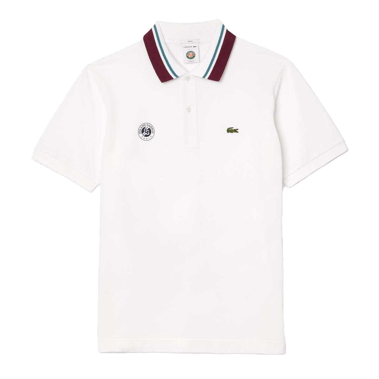LACOSTE Polo Arbitro Roland Garros Lacoste Bianco 100% Cotone Regular