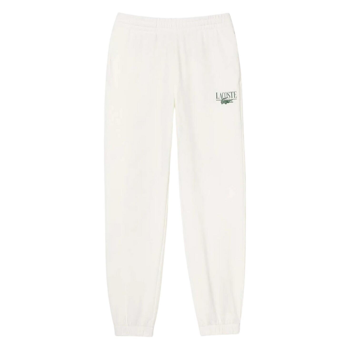 LACOSTE Pantalone da jogging donna Lacoste crema taglio dritto con coulisse
