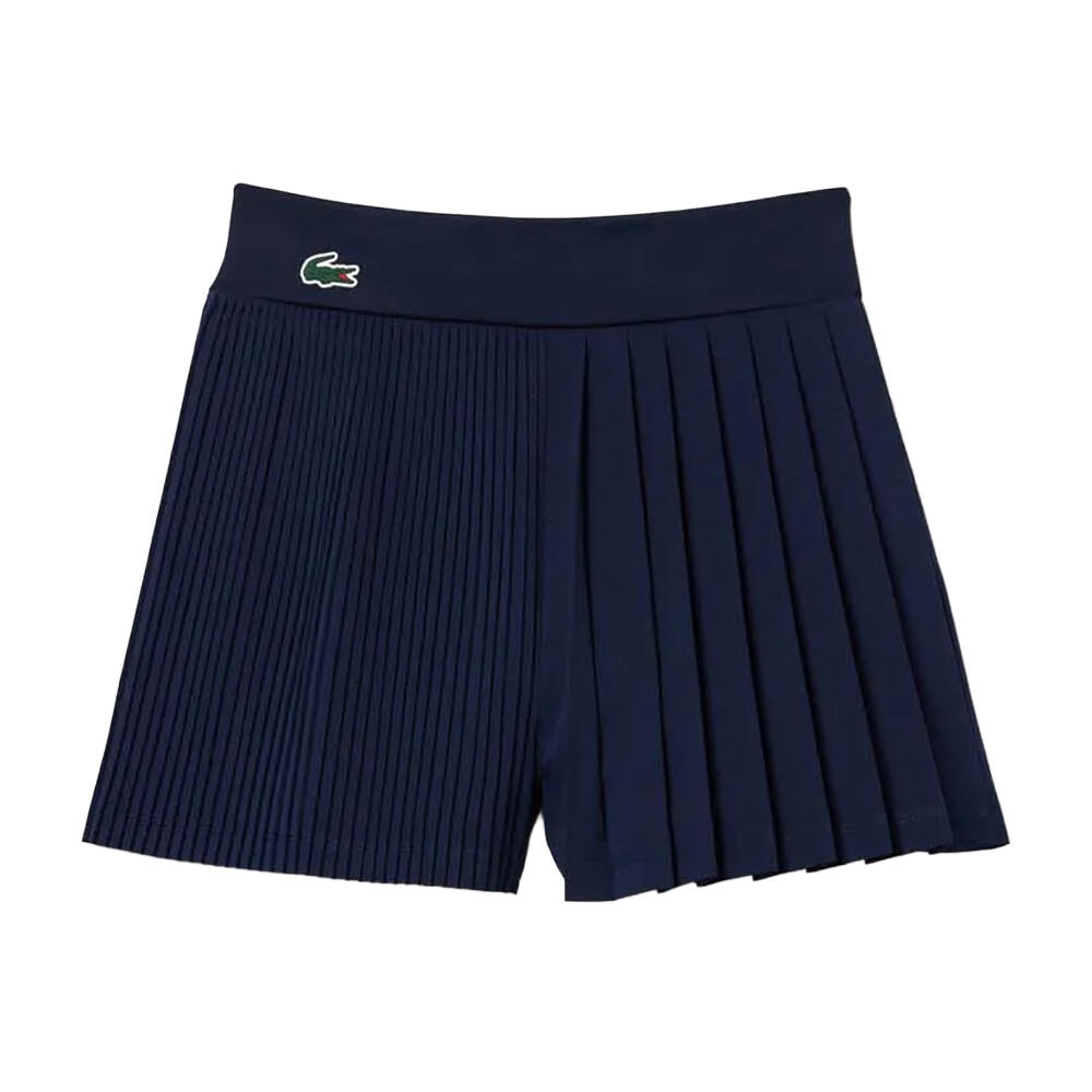 LACOSTE Womens/Ladies Lined Pleated Tennis Shorts (Blue)