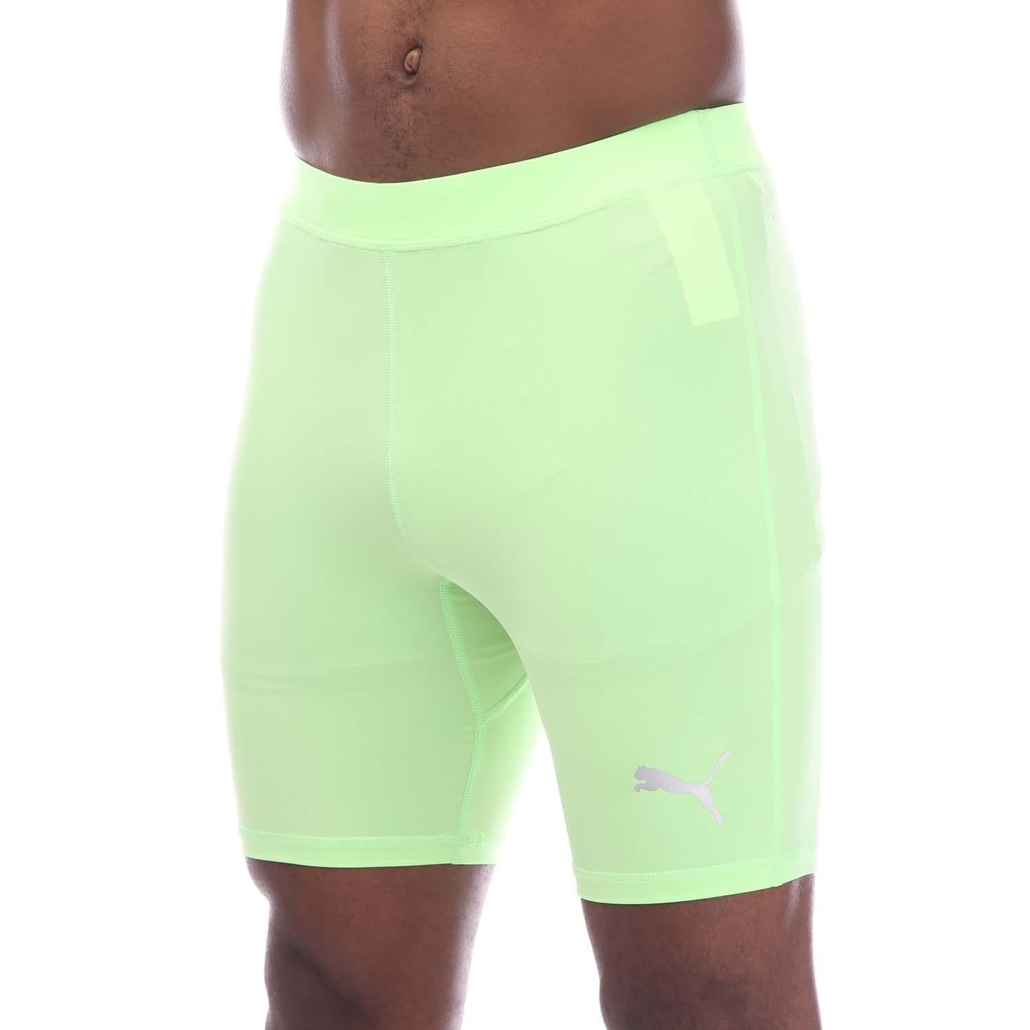 PUMA Mens Liga Base Layer Shorts (Lime)