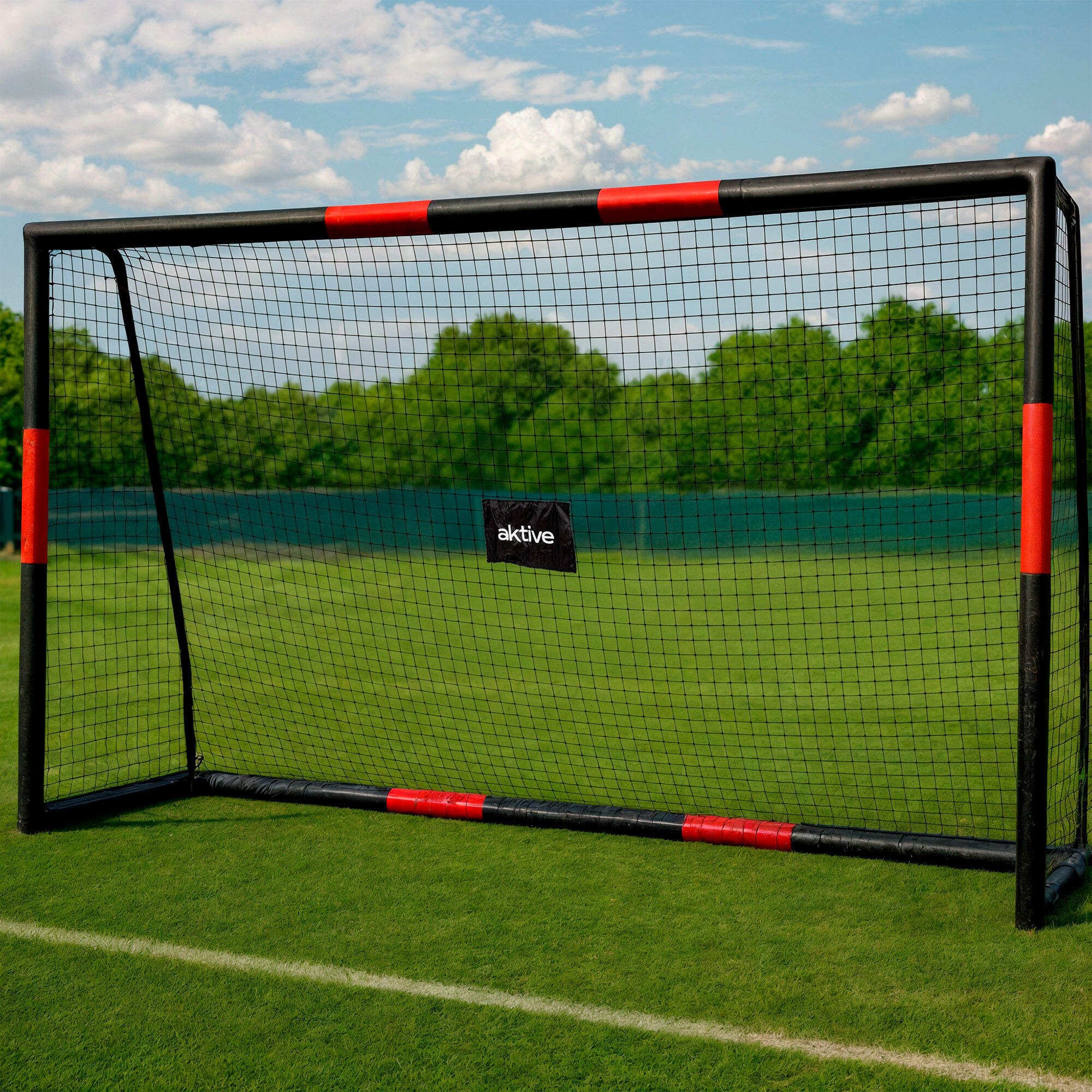 Aktive Porta da calcio 300x120x200 cm con struttura di protezione 2/7