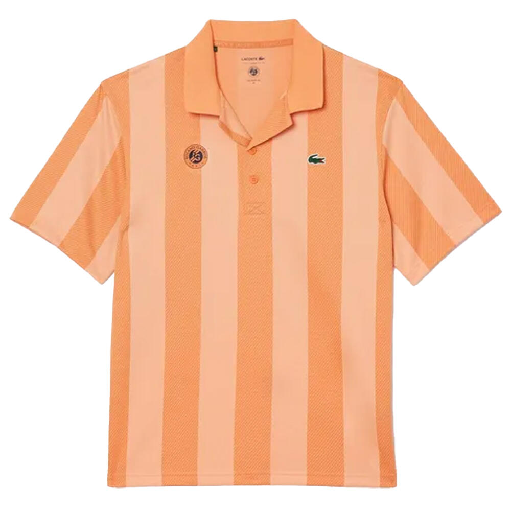 LACOSTE Polo Roland-Garros Lacoste uomo arancione jacquard, vestibilità regolare