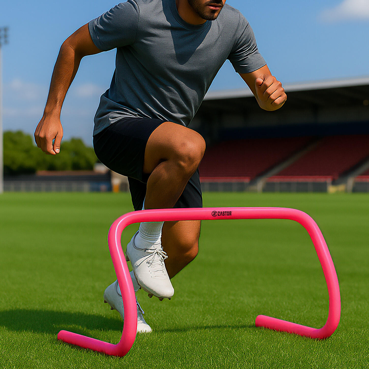 Set de 4 Vallas Entrenamiento Antilesión Zastor SAFE 30cm Fucsia 4/4