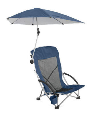 Sport-Brella Chaise Pliante Portable Légère 50 cm - Protection UV - Bleu Nuit