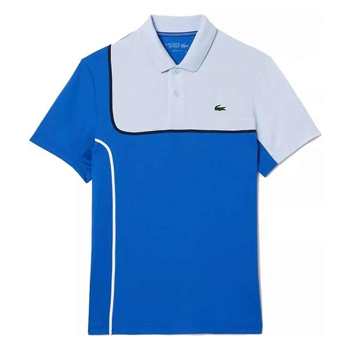 LACOSTE Mens Ultra Dry Regular Tennis Polo Shirt (Blue)