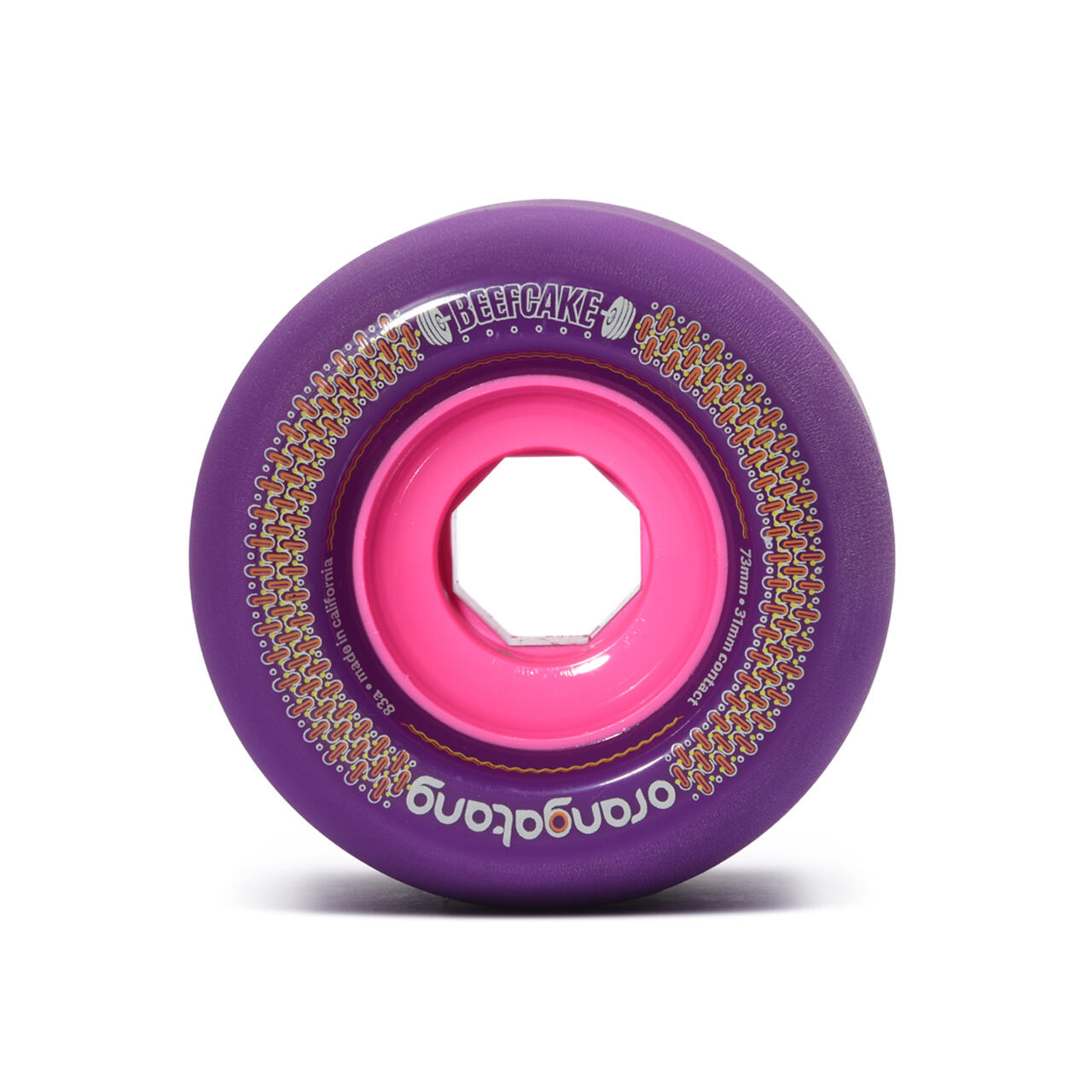 BEEFCAKE Longboard Sliding & FreeRide Wheels inc JEHU Bearings 73mm/83a – Set 4 2/3