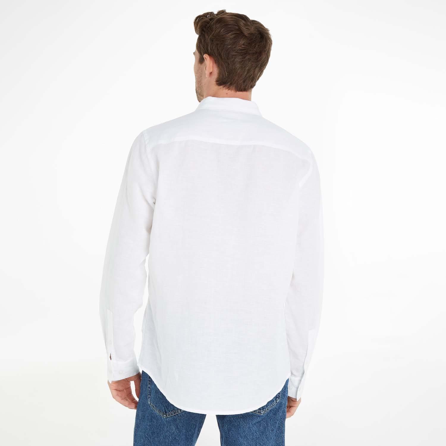 Mens Cotton Lined Regular Shirt (White) 4/4