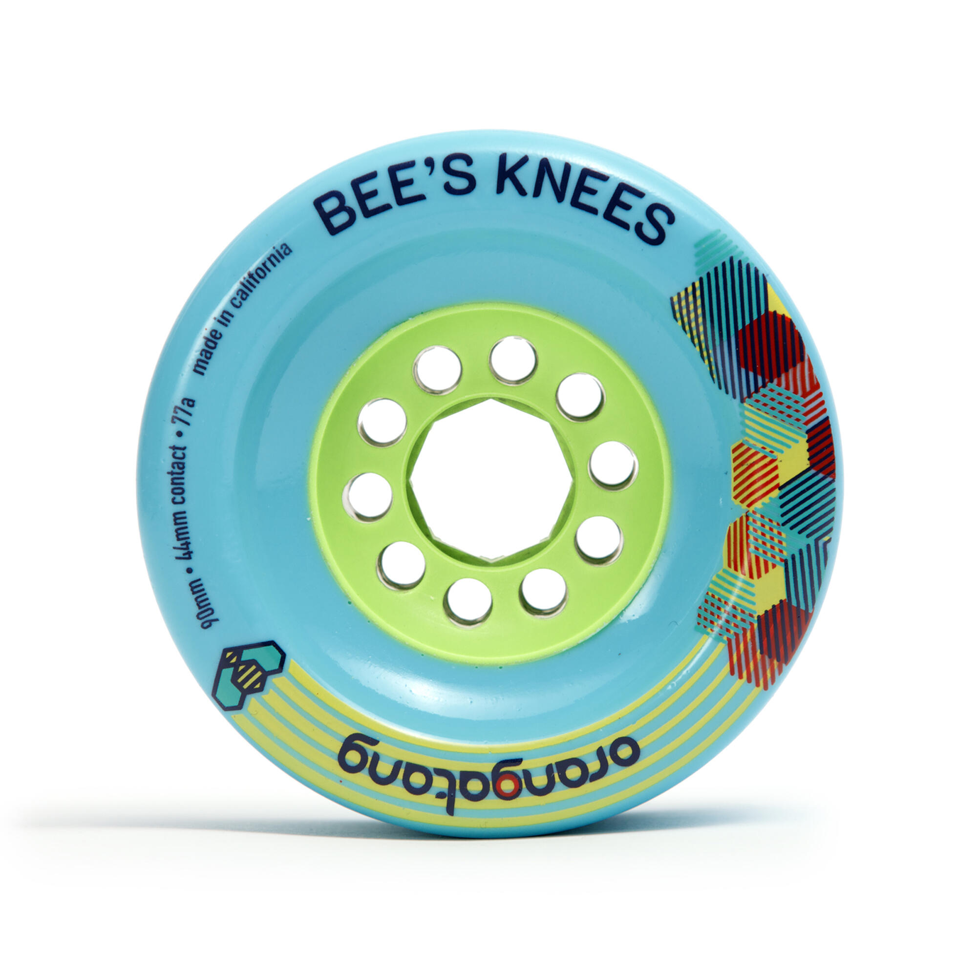 Ruote Bee's Knees 90MM 77A - Blu - Ideali per Skateboard, Cruising e 2/3