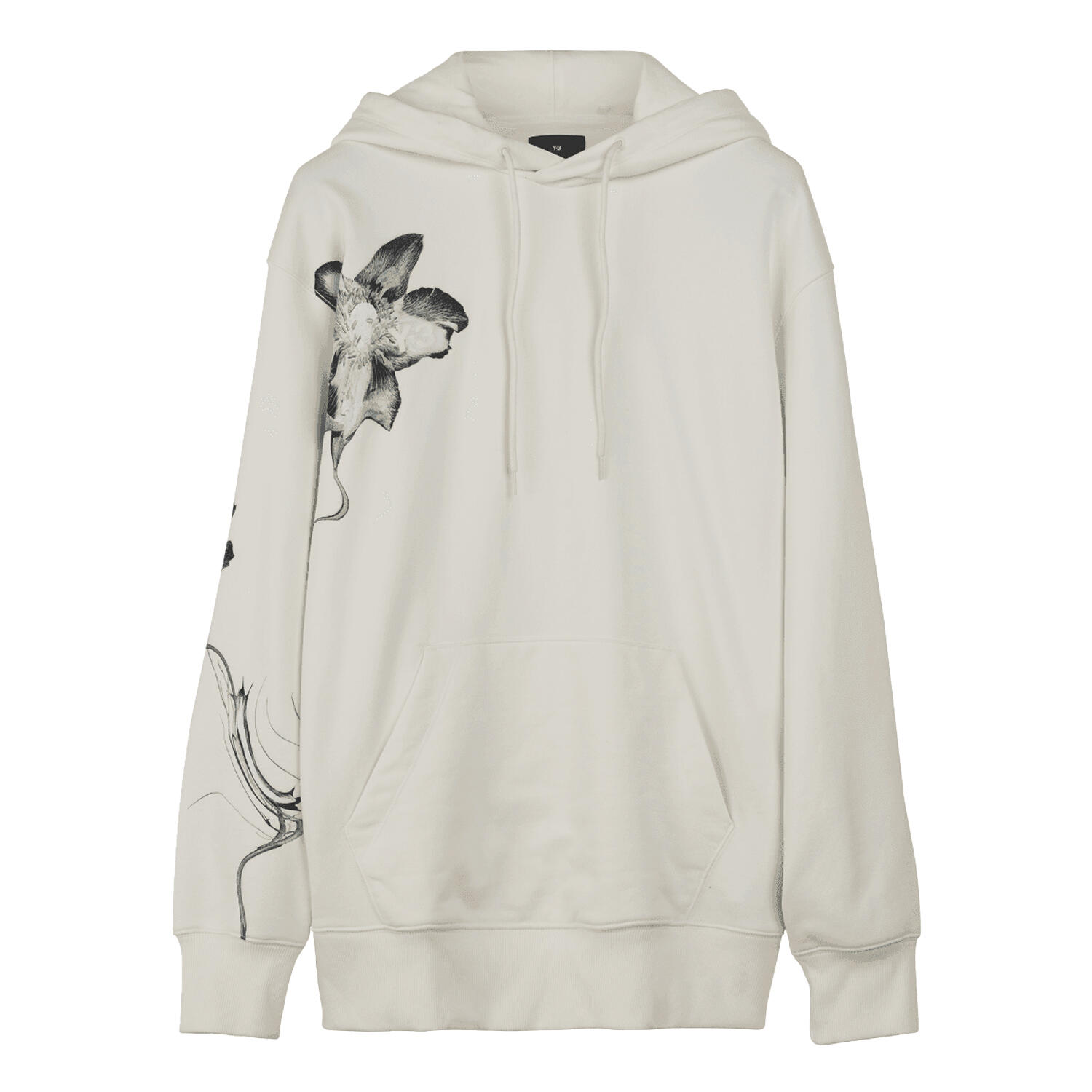 Mens Graphic French Terry Hoodie (Off White) 1/3