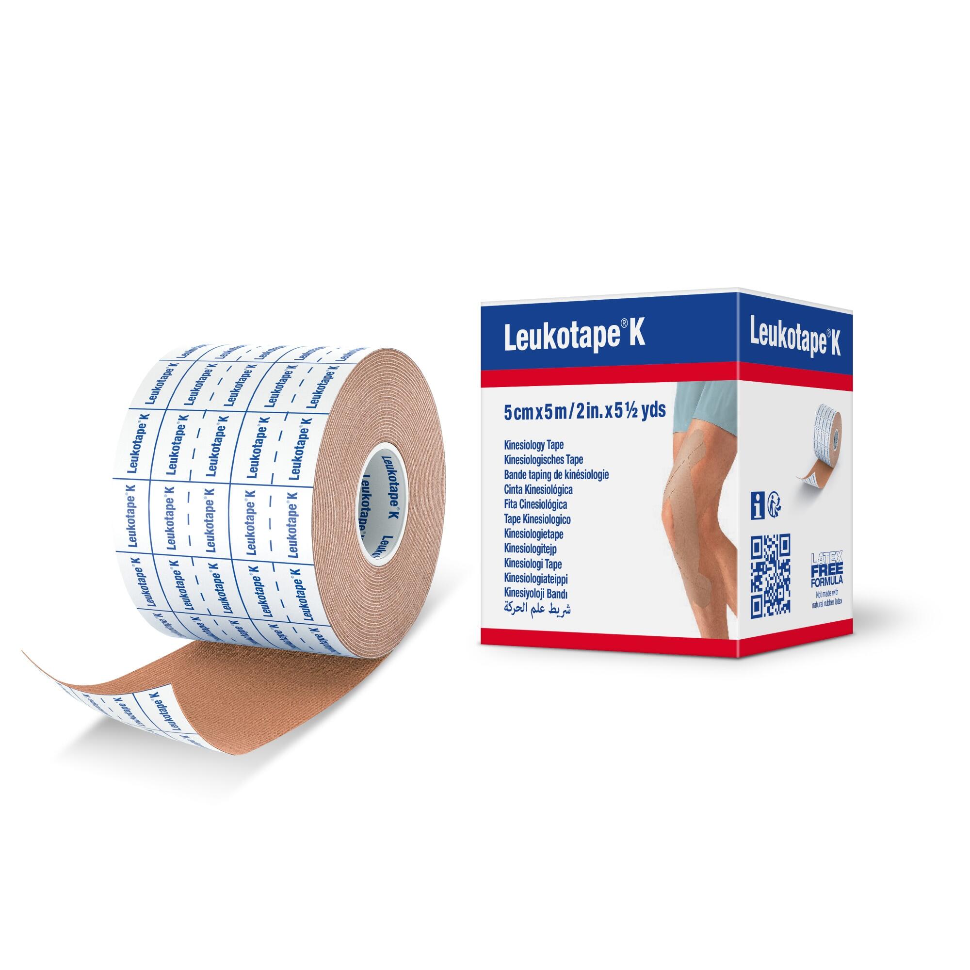 Bsn Medical - Leukotape® K Bande Adhésive Élastique 5 M X 5 Cm Chair - Bande De Kinésiologie - Beige - Decathlon
