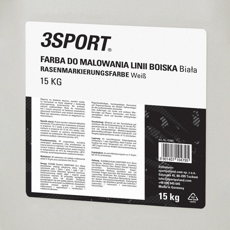 Farba Do Malowania Linii Boiska 3Sport 15 Kg