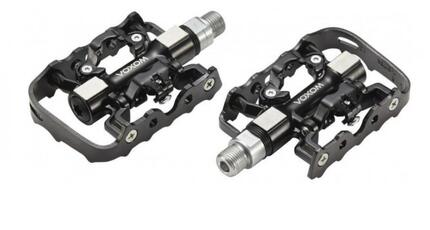 Voxom Pedal Touring SPD-Pe18 schwarz beidseitig (Plattform/Spd) Cr-Mo Achse A...