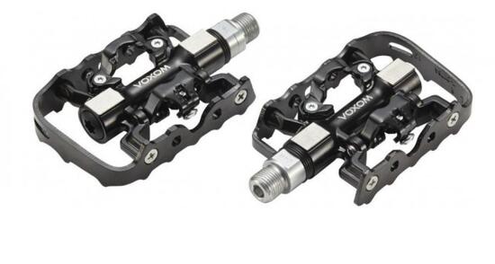 Voxom Pedal Touring SPD-Pe18 schwarz beidseitig (Plattform/Spd) Cr-Mo Achse A...