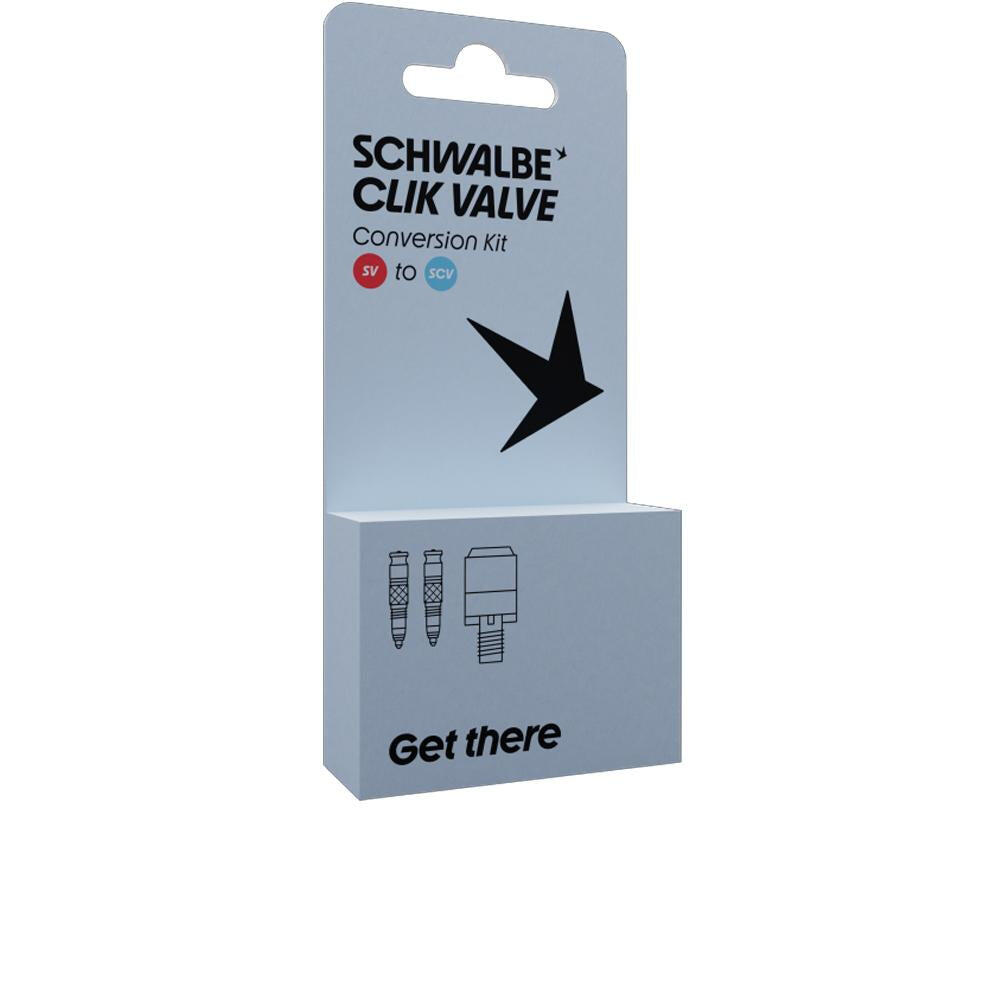Kit de Conversión Schwalbe Clik Válvula SV-SCV con Adaptador de Bomba 2/7