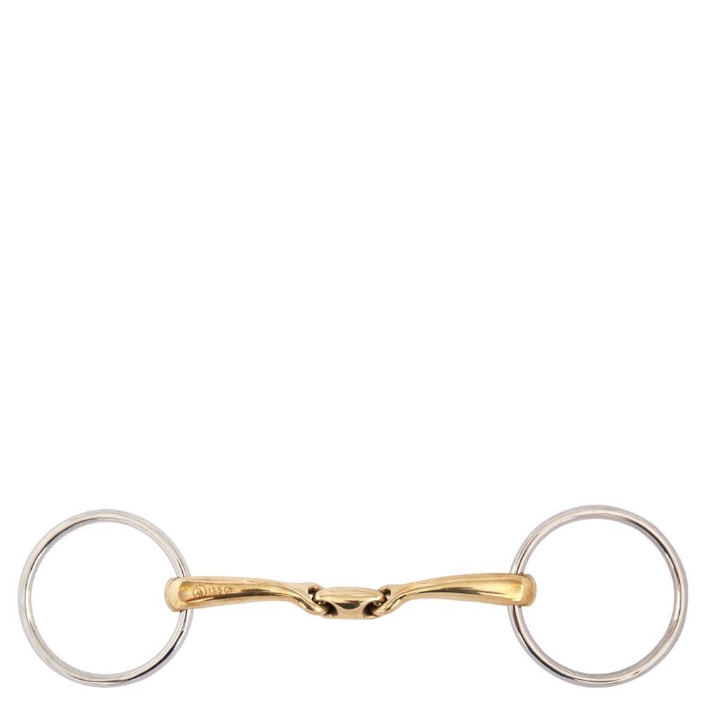 Br - Mors Double Brisures Pour Cheval Arrondie Br Equitation Soft Contact - Mors - Marron|vert - 11,5 Cm - Decathlon