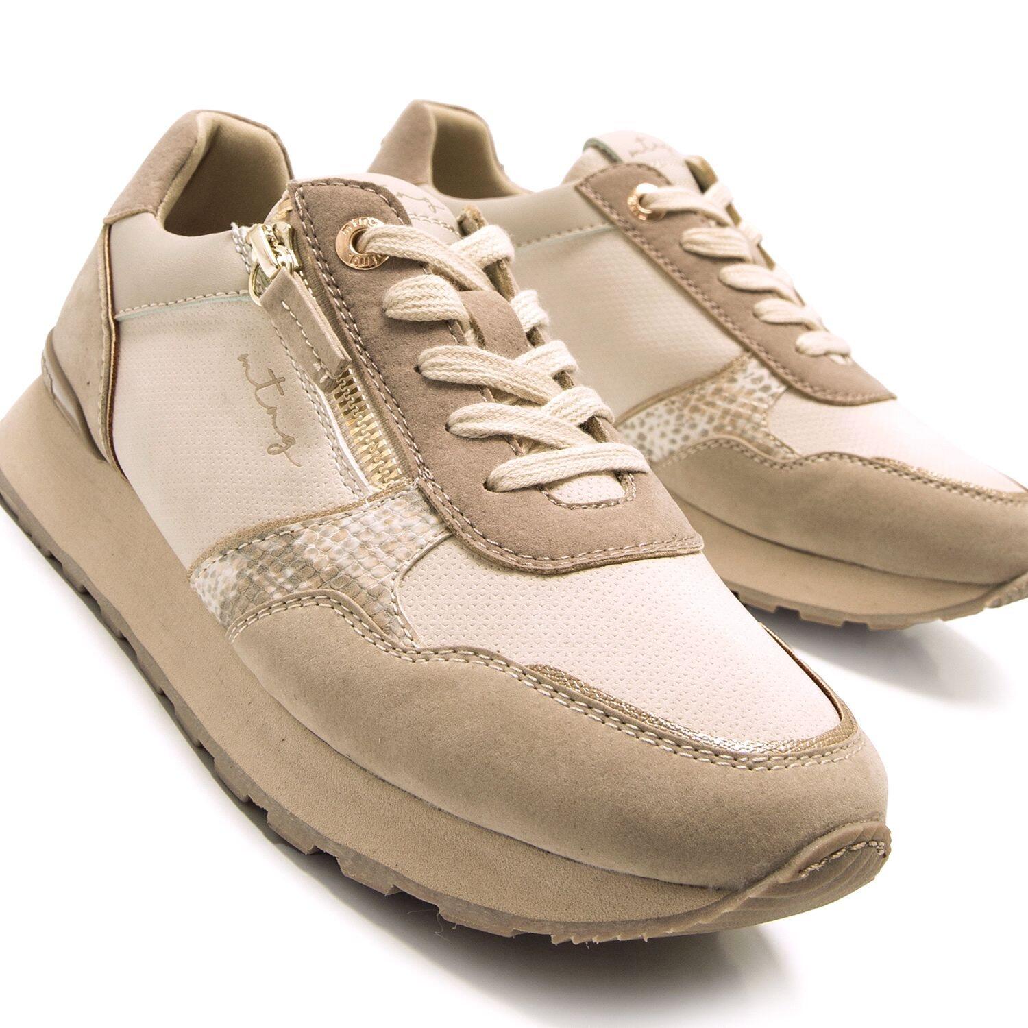Zapatillas caminar Mujer MTNG Joggo Beige 4/7