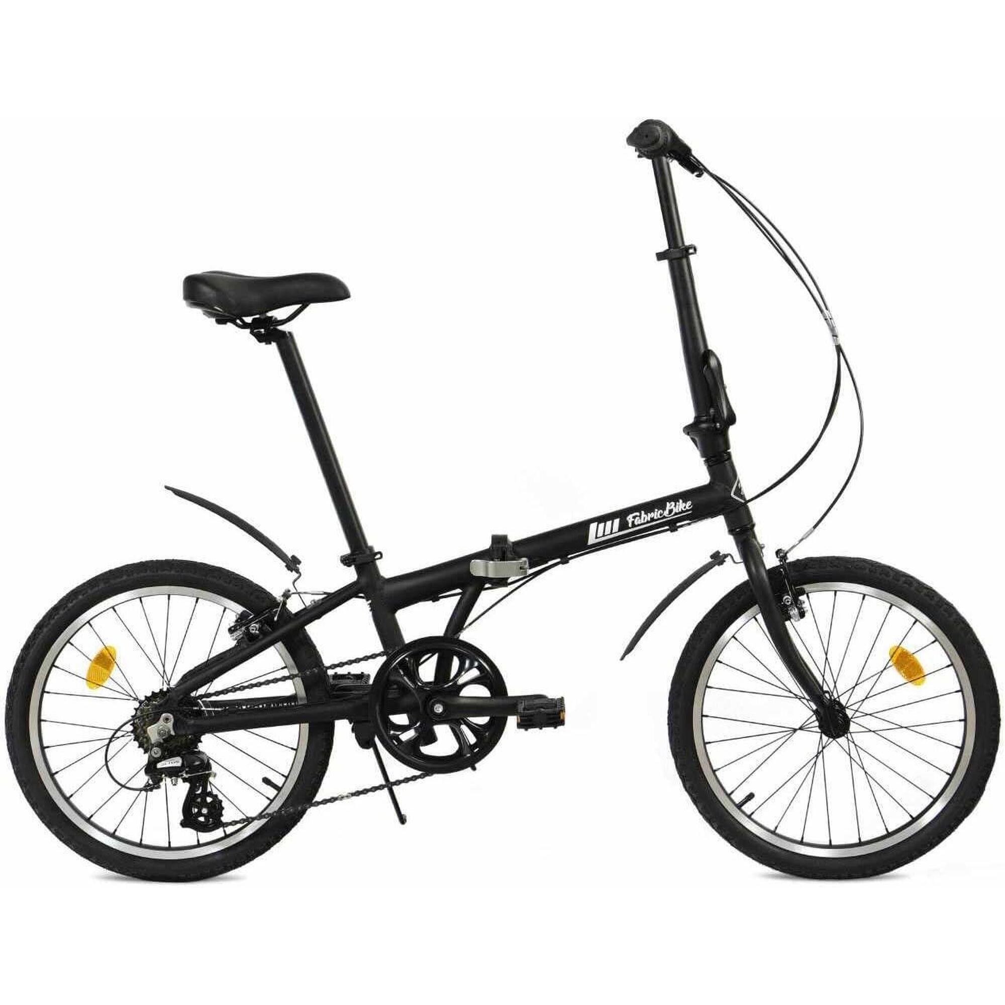 Fabricbike - Folding - Vélo Pliant 7v Aluminium 20" Noir - Vélo Pliant - Noir - Kid Unique - Decathlon