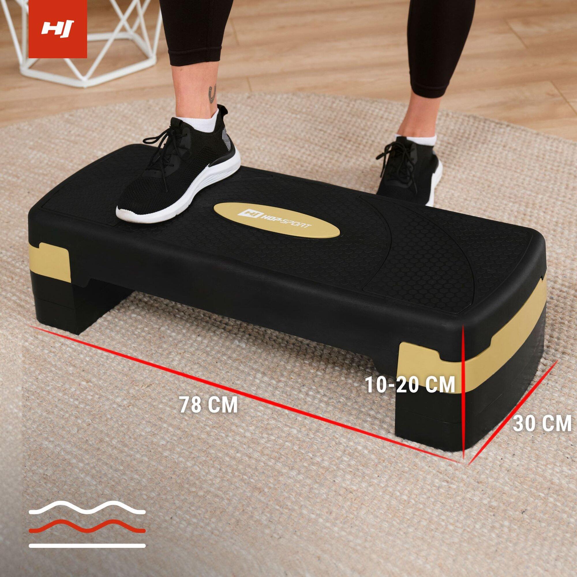 Step per esercizi a 3 livelli nero-oro 4/7