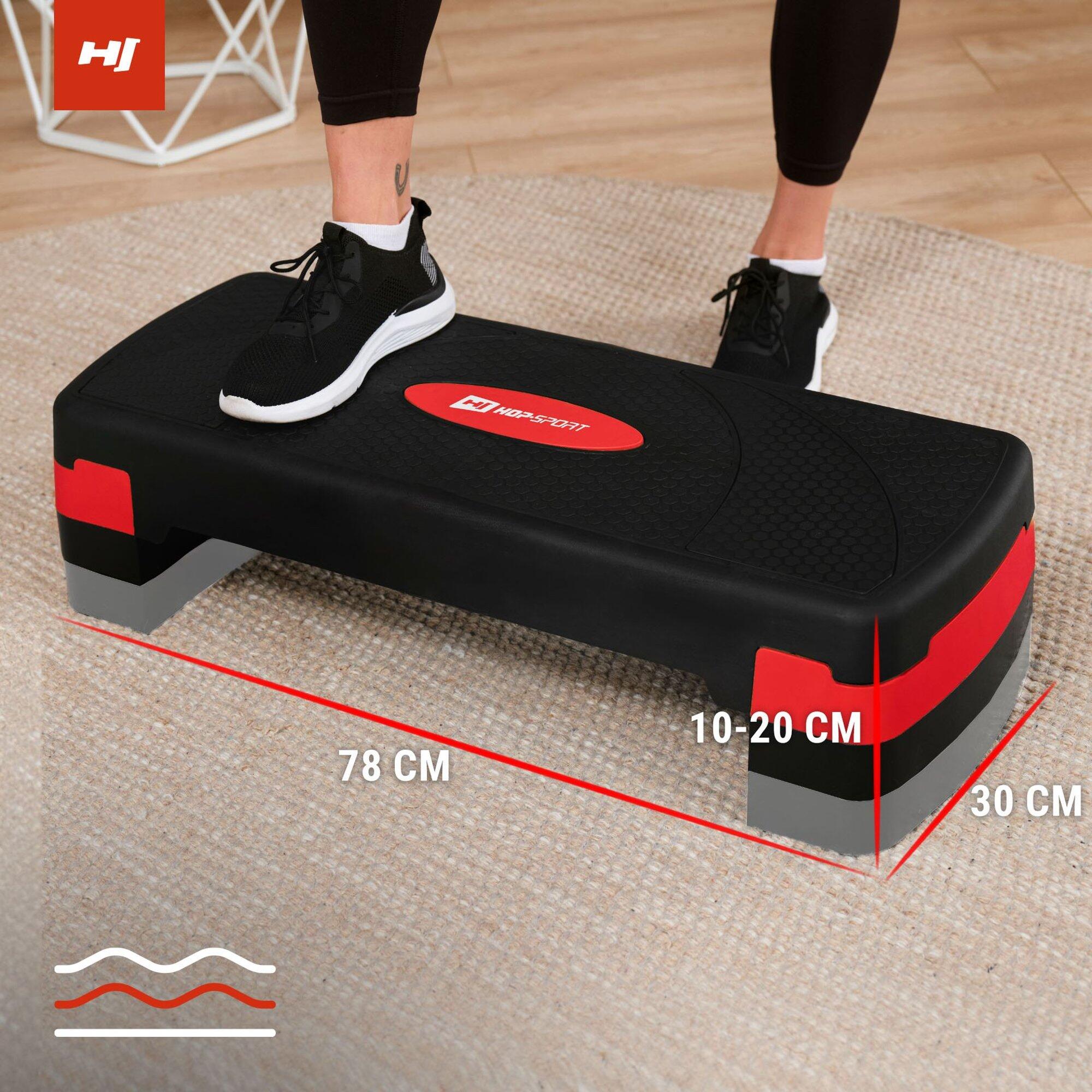 Step per esercizi a 3 livelli nero-rosso 4/7