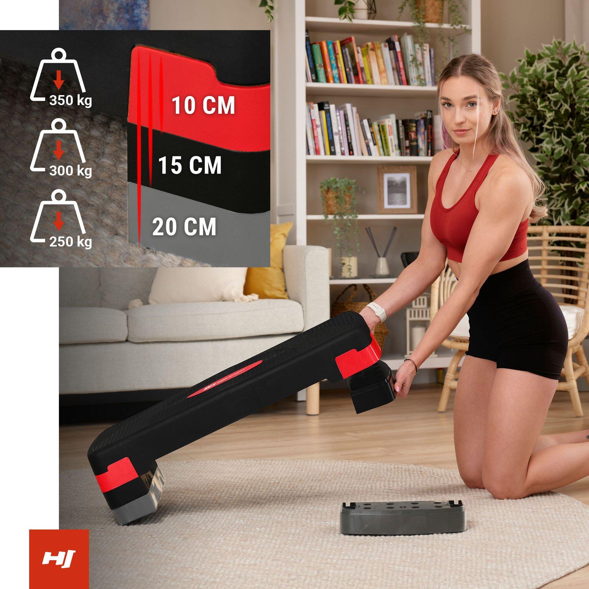 Step per esercizi a 3 livelli nero-rosso 3/7